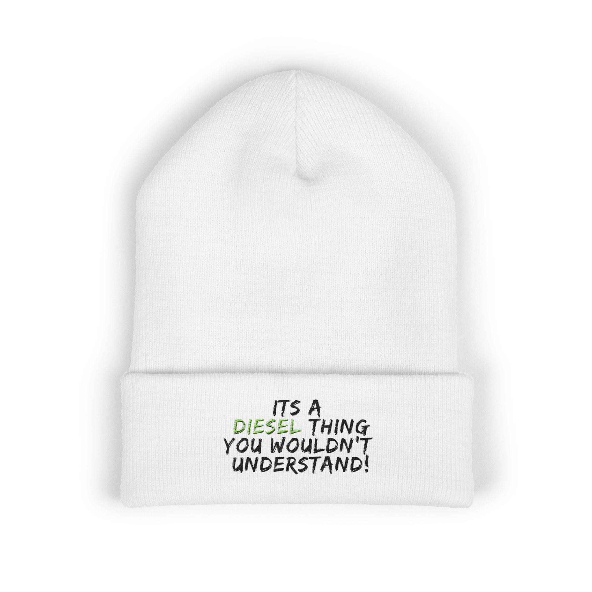 Diesel Lover Embroidered Cuffed Beanie – "It's a Diesel Thing" Winter Hat