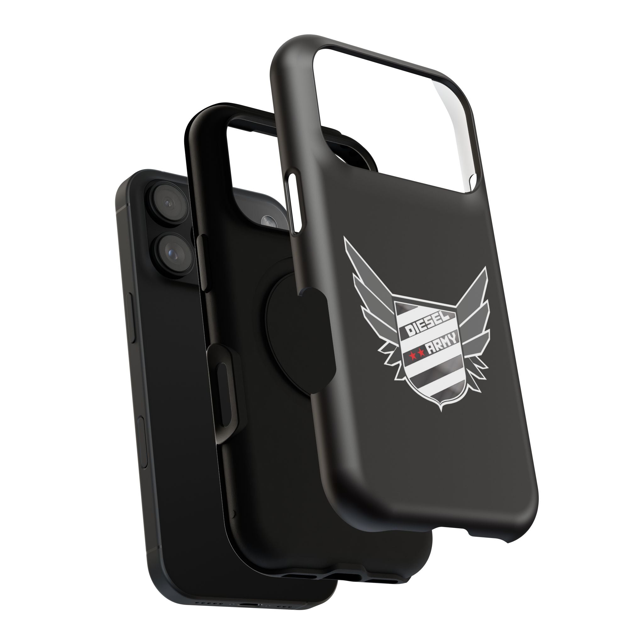 Phone Case — Black Diesel Army Emblem Impact-Resistant Case