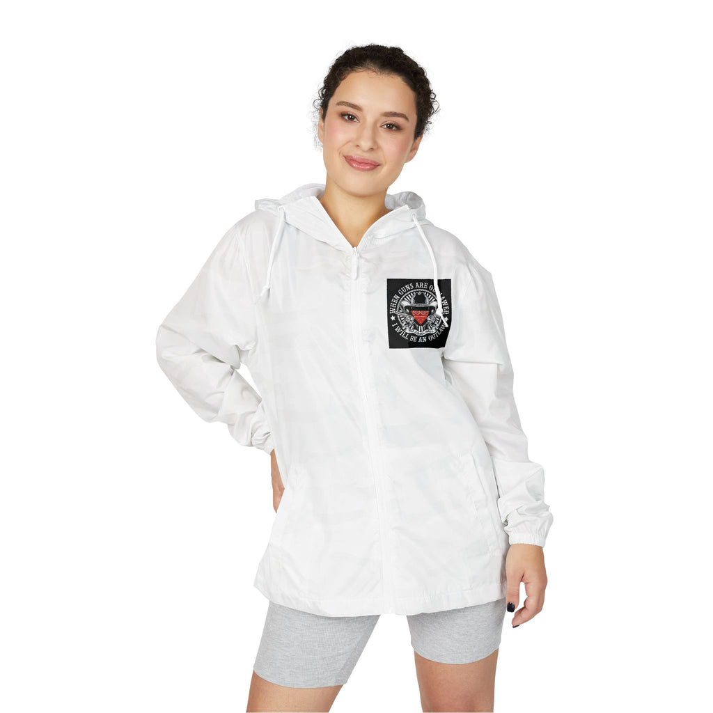 Windbreaker Jacket — Vintage Outlaw Patch Design
