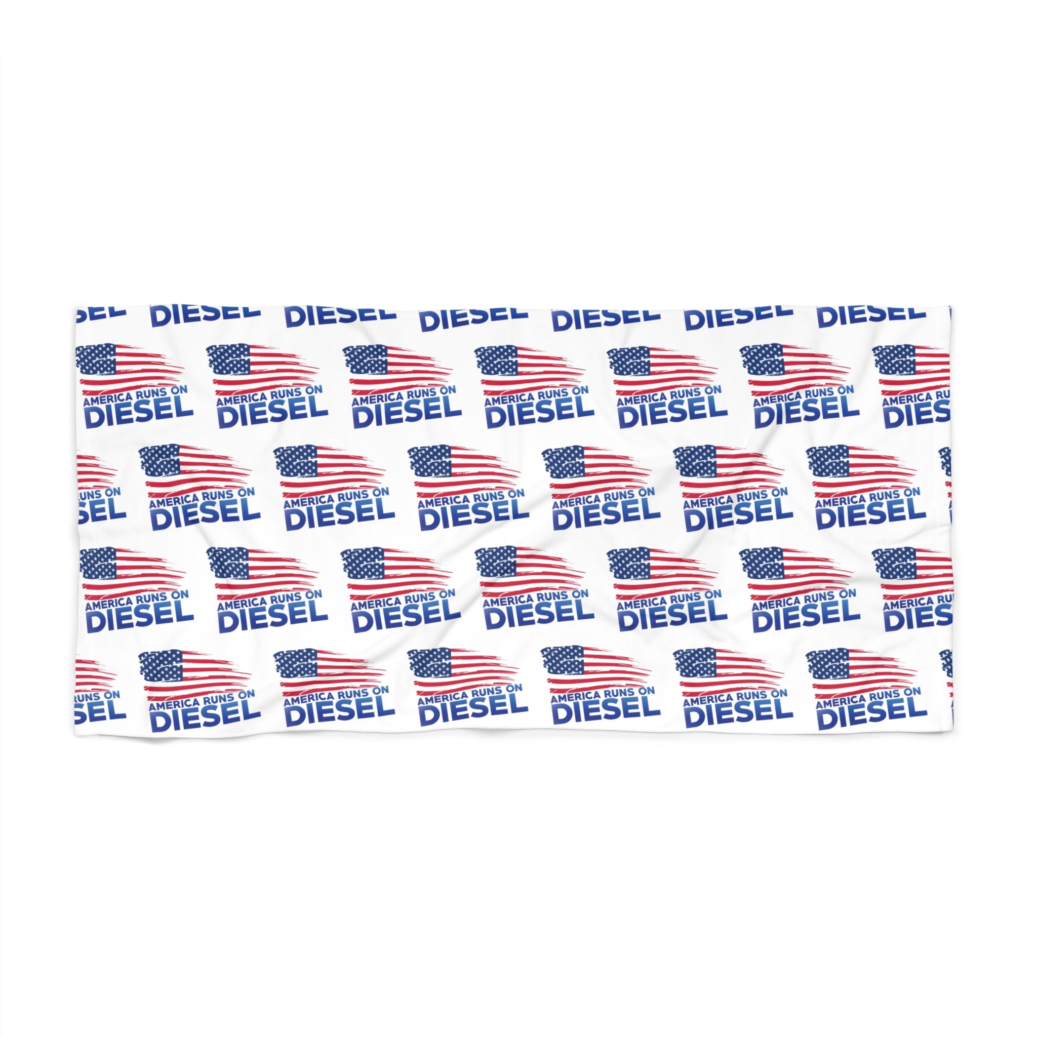 American Flag 'DIESEL' Beach Towel – Patriotic Summer Pool & Beach Towel