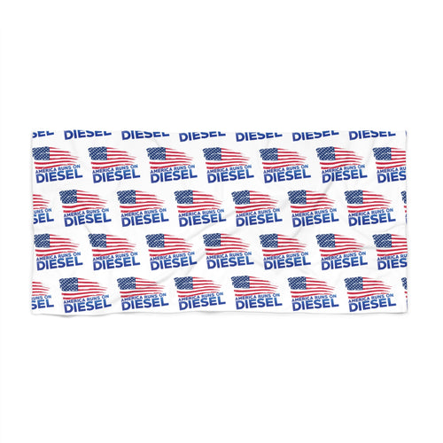 American Flag 'DIESEL' Beach Towel – Patriotic Summer Pool & Beach Towel
