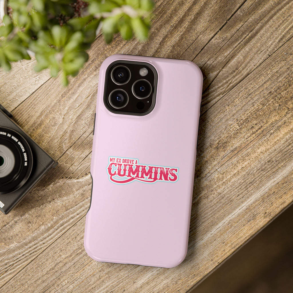 Impact-Resistant Phone Case — "My Ex Drove a Cummins" Pink Protective Cover