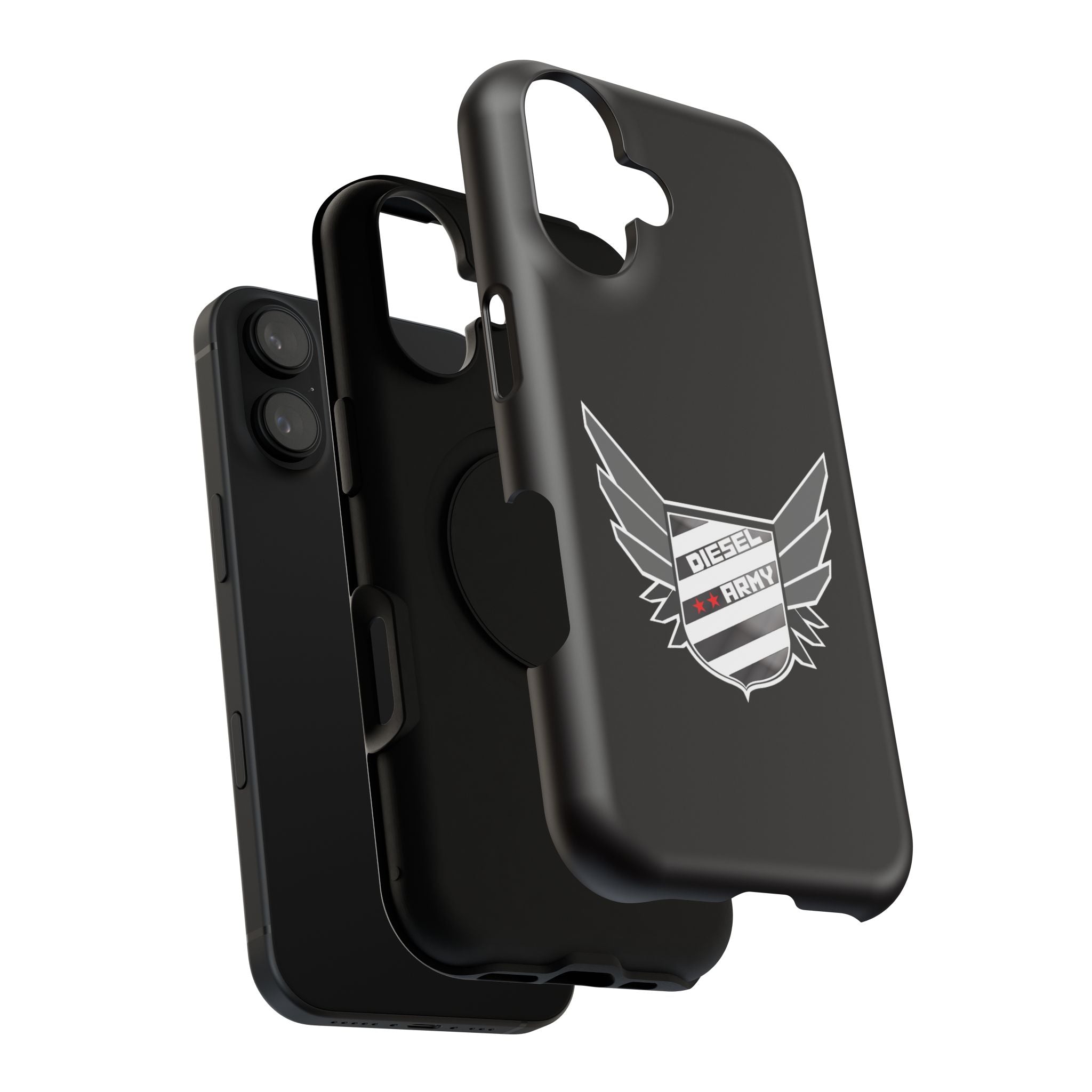 Phone Case — Black Diesel Army Emblem Impact-Resistant Case
