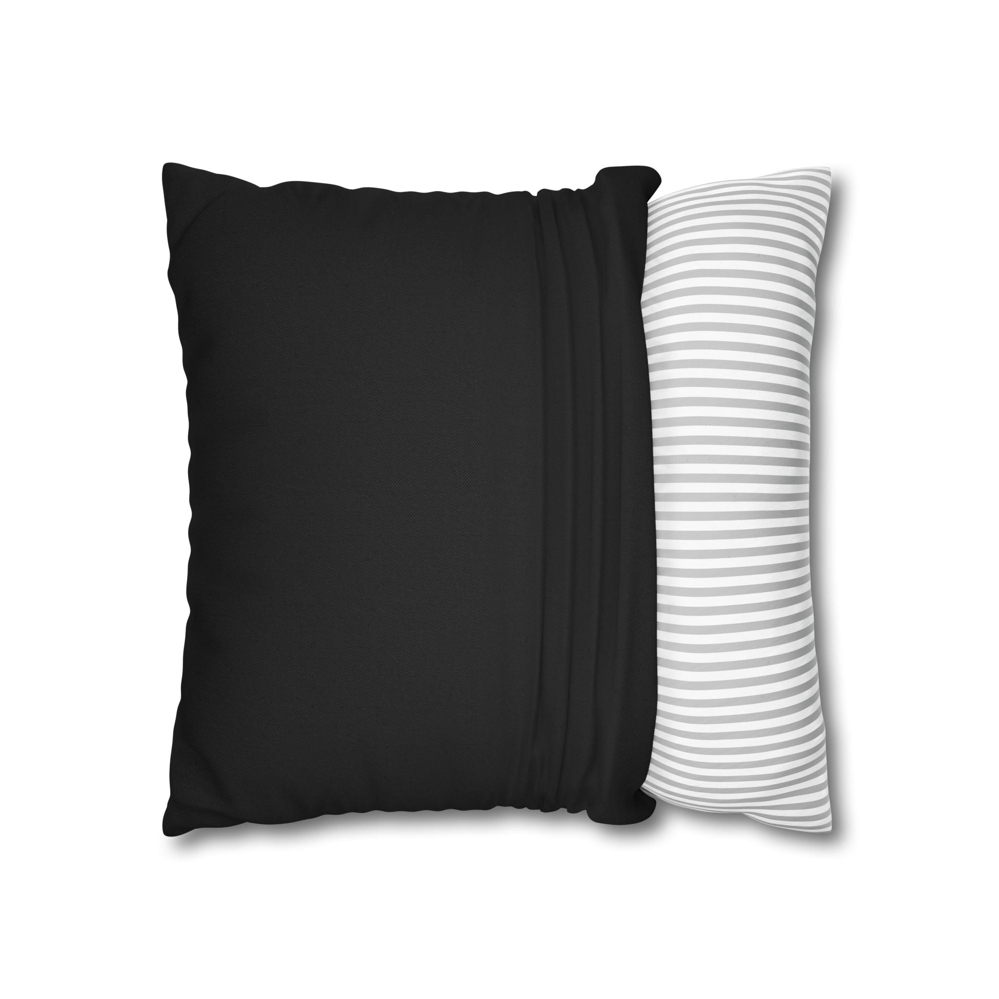 Black Shield Wing Accent Pillowcase — 'Genuine' Crest Pattern Decorative Throw Pillow