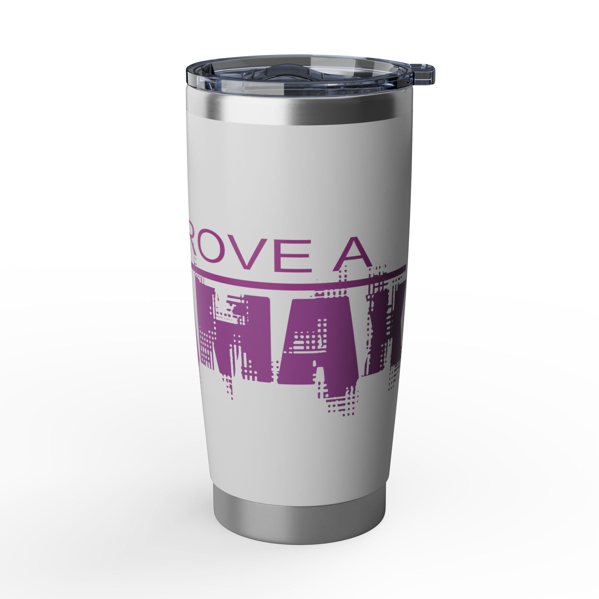 20oz Travel Tumbler — 'My Ex Drove My Brakes' Pink Urban Graphic