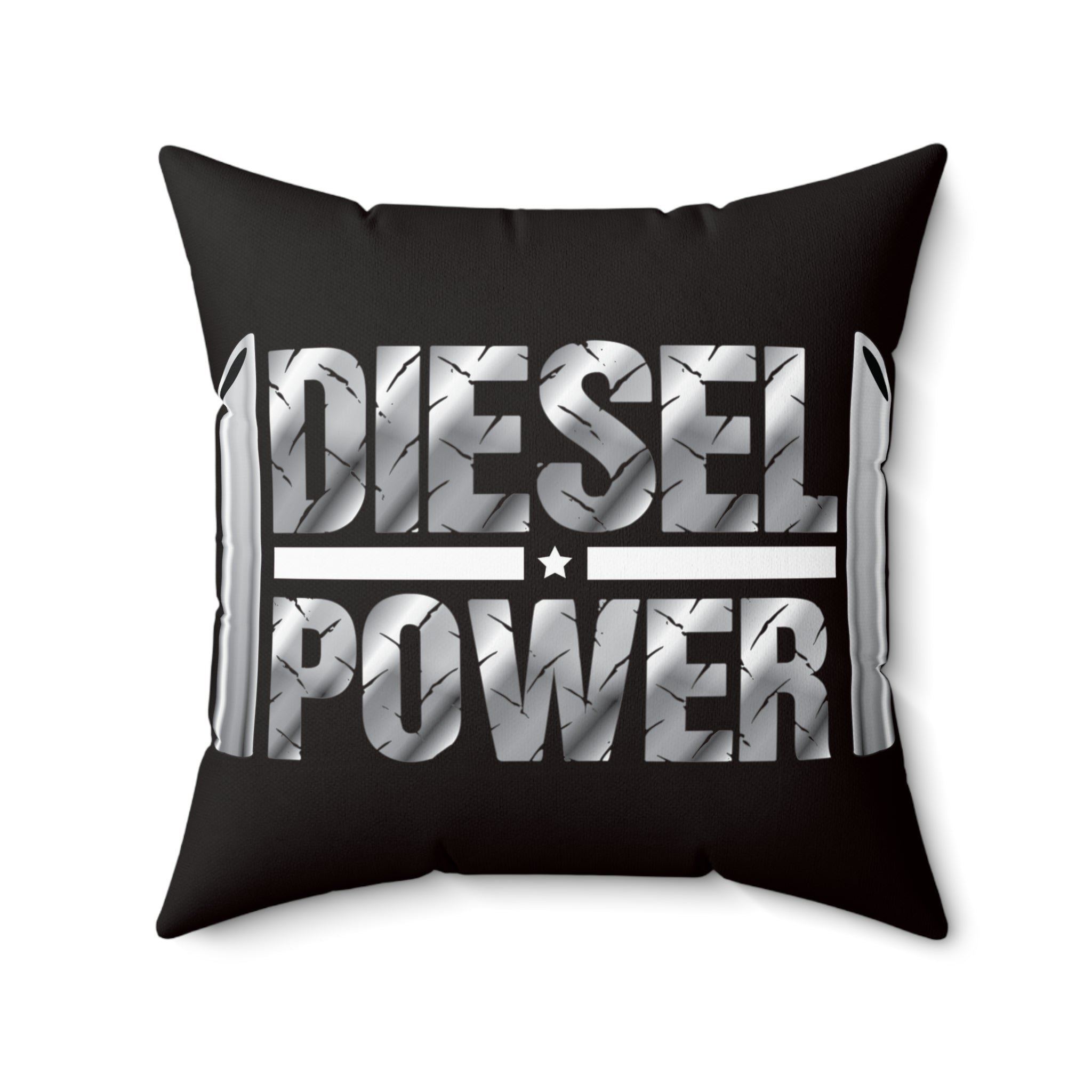 Spun Polyester Square Pillow " Diesel Power"
