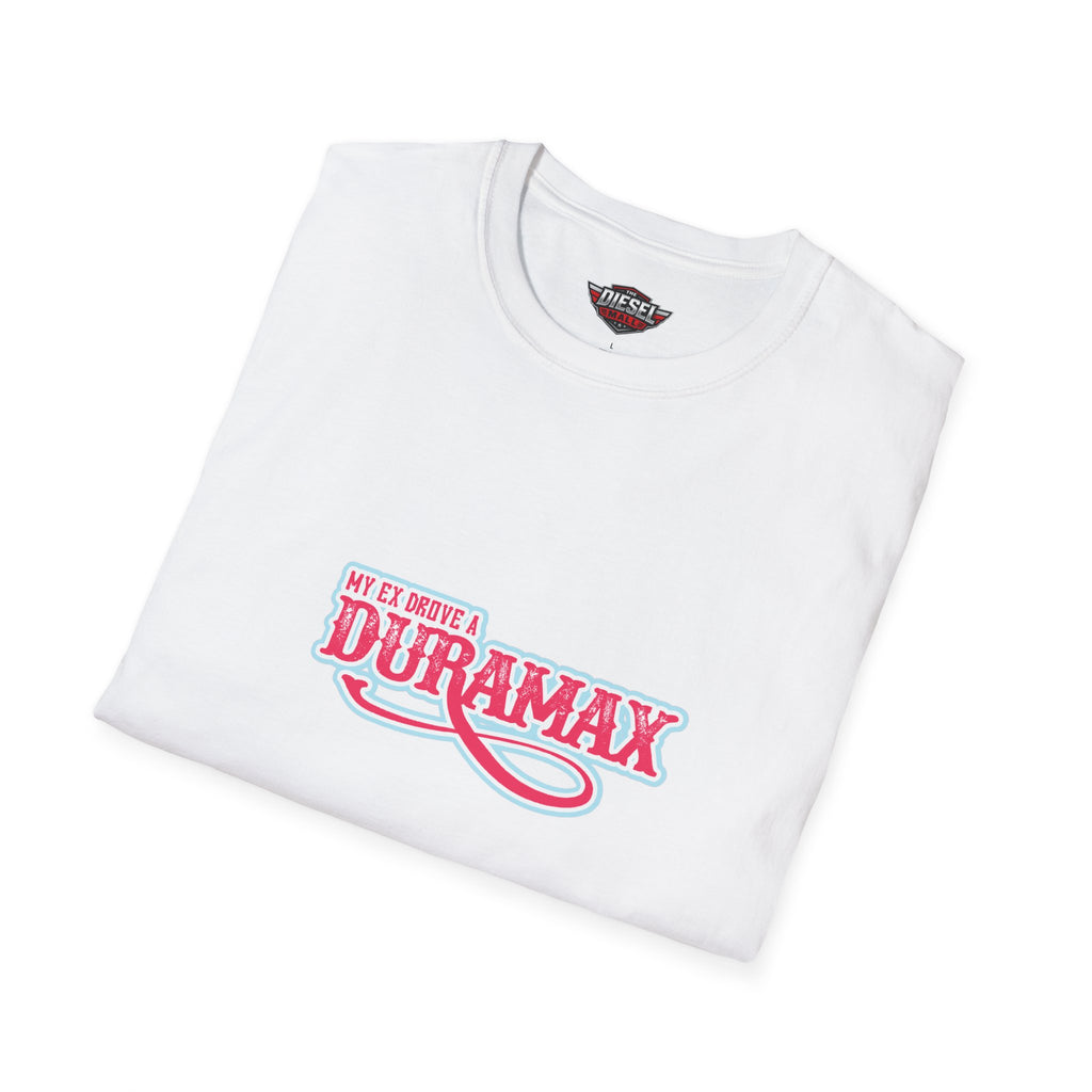 Duramax Script Logo T‑Shirt — Retro Pink Truck Enthusiast Tee