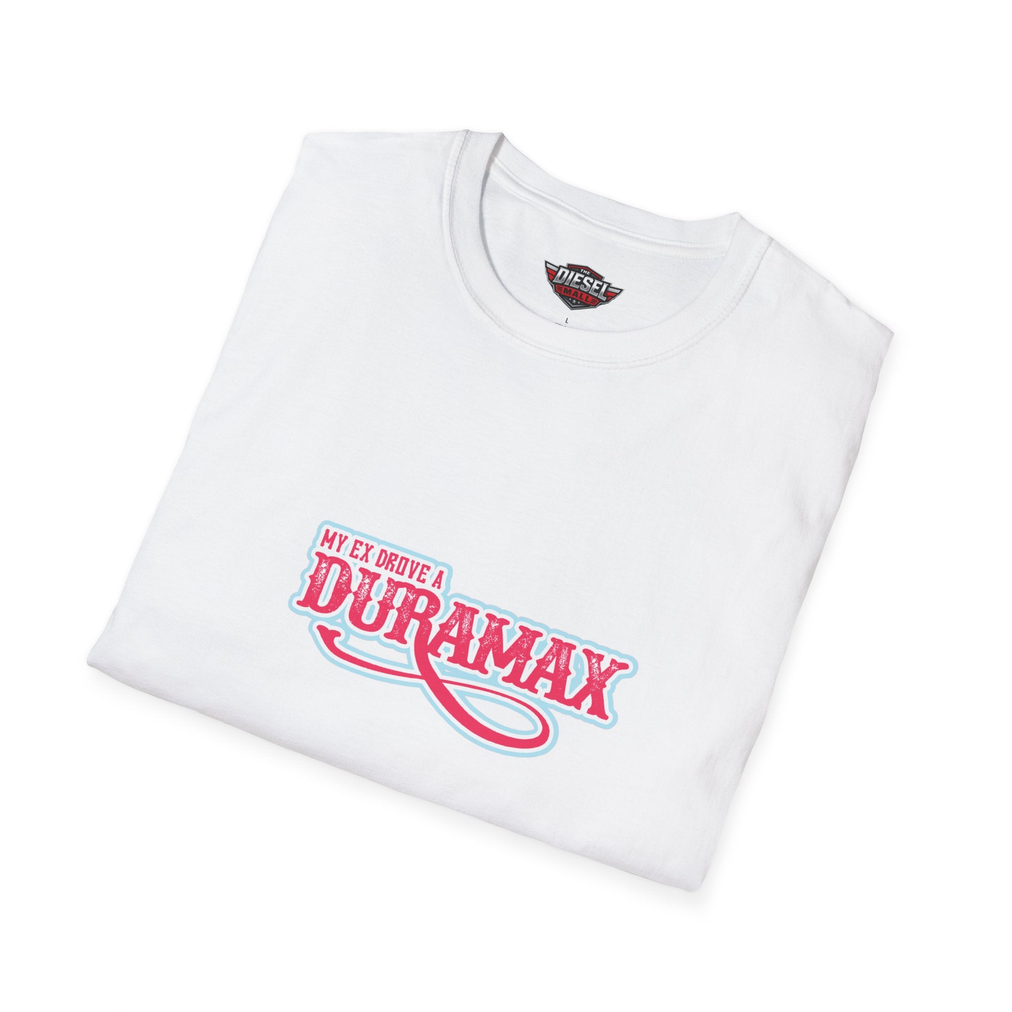 Duramax Script Logo T‑Shirt — Retro Pink Truck Enthusiast Tee