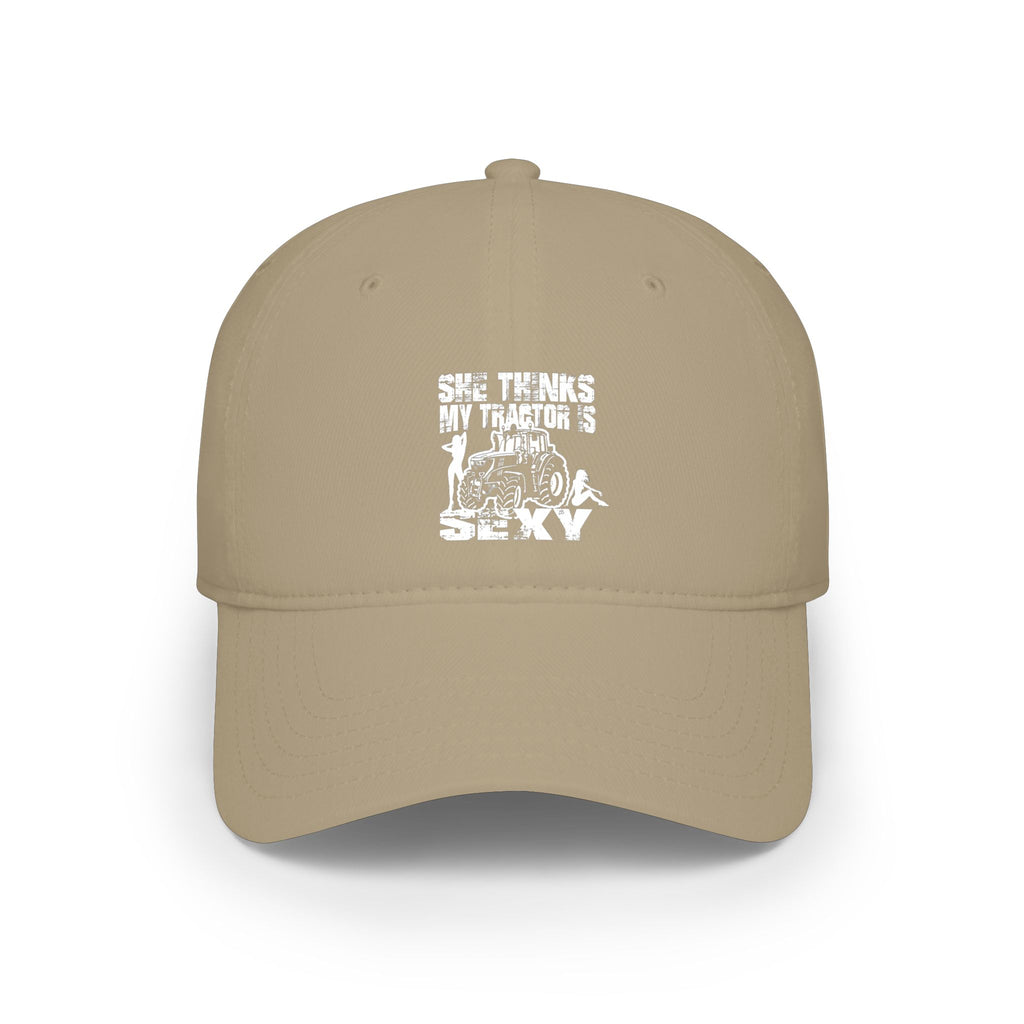 Low Profile Baseball Cap - 'She Thinks My Tractor's Sexy' Vintage Tractor Hat