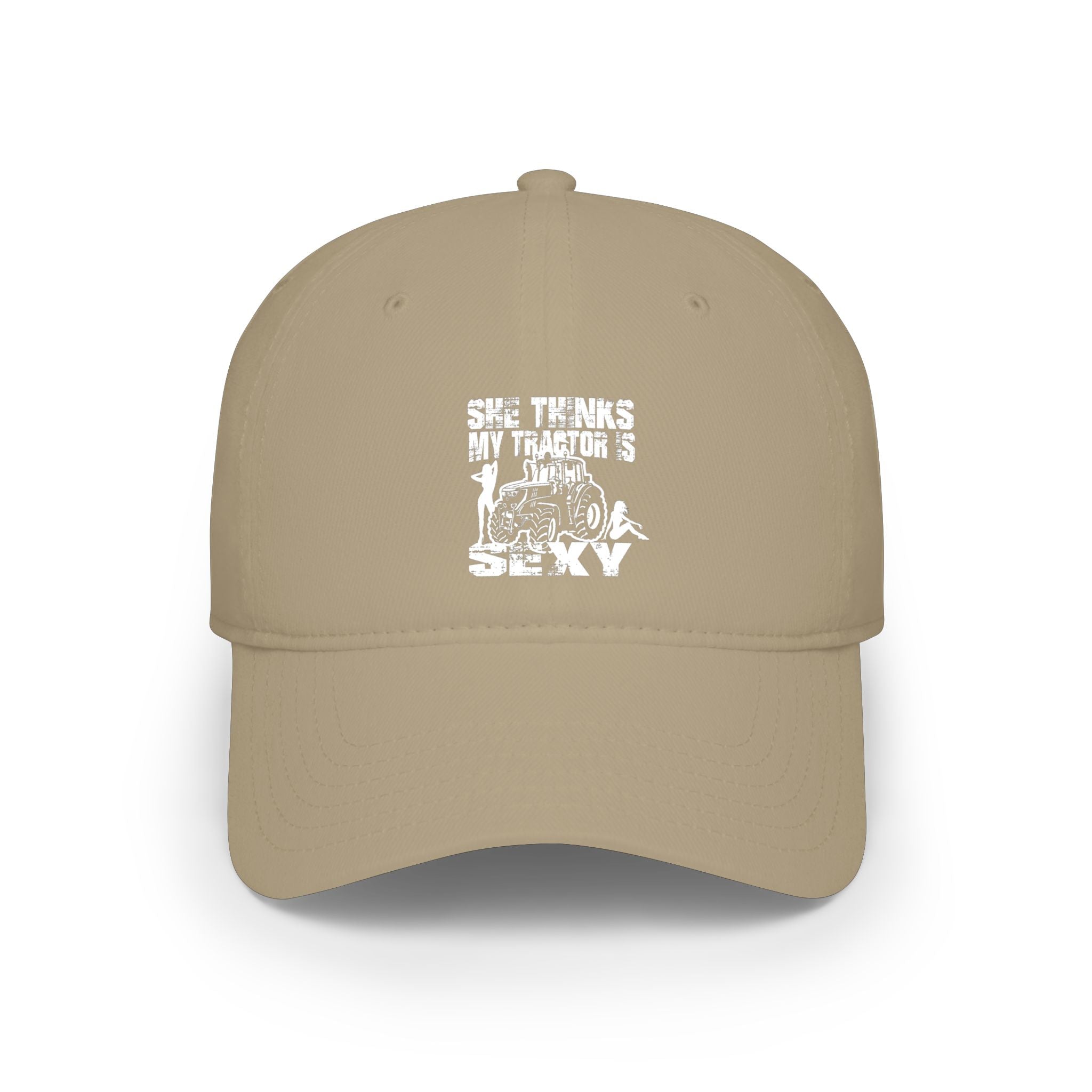 Low Profile Baseball Cap - 'She Thinks My Tractor's Sexy' Vintage Tractor Hat