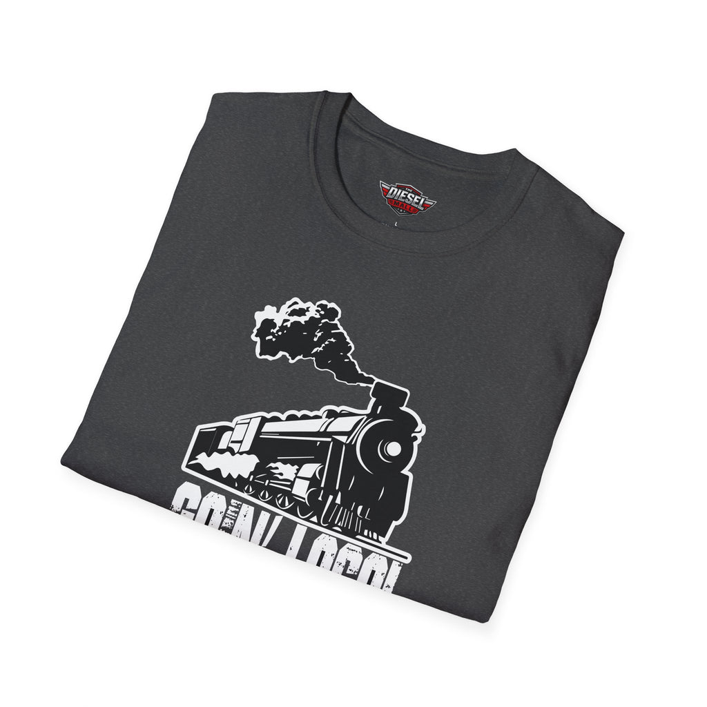 Train T-Shirt – 'Goin' Loco' Vintage Steam Locomotive Graphic Tee