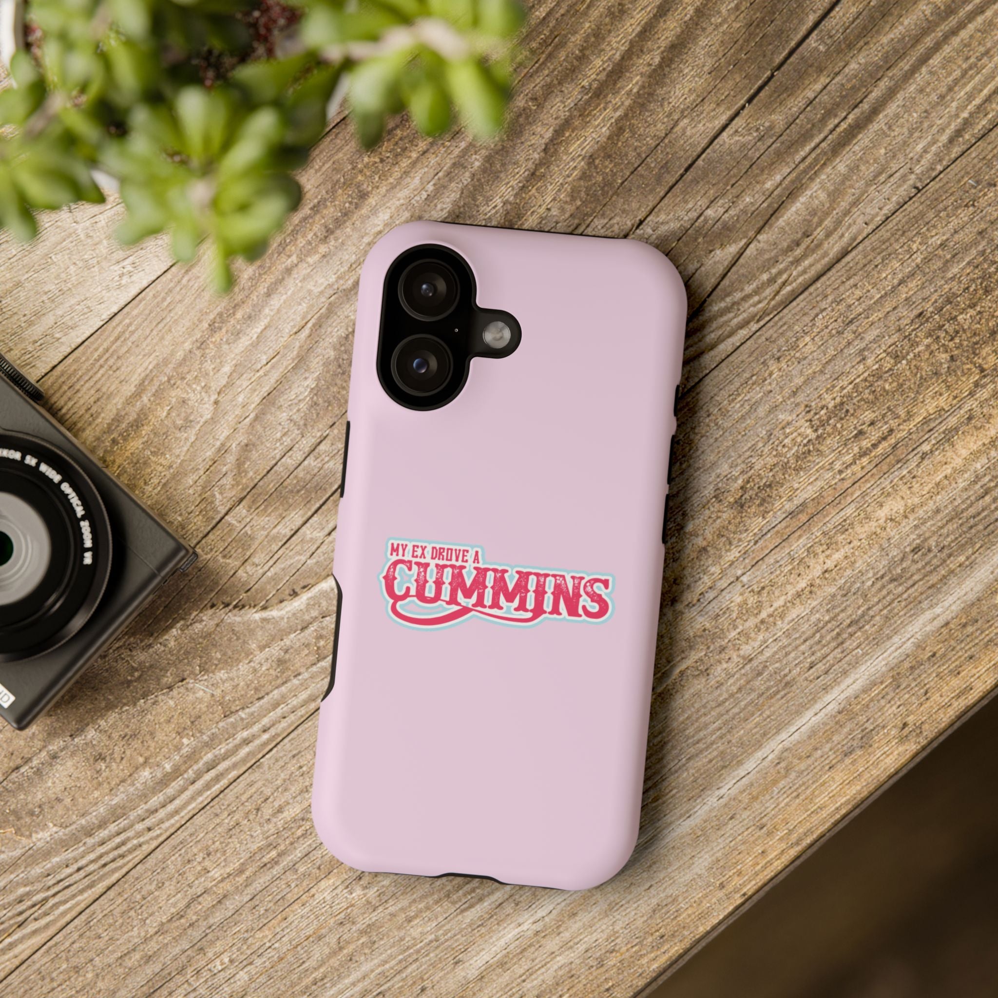 Impact-Resistant Phone Case — "My Ex Drove a Cummins" Pink Protective Cover