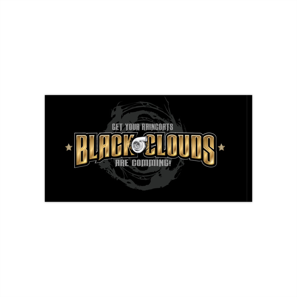 Black Clouds Are Coming Bumper Sticker – Retro Storm Warning Decal