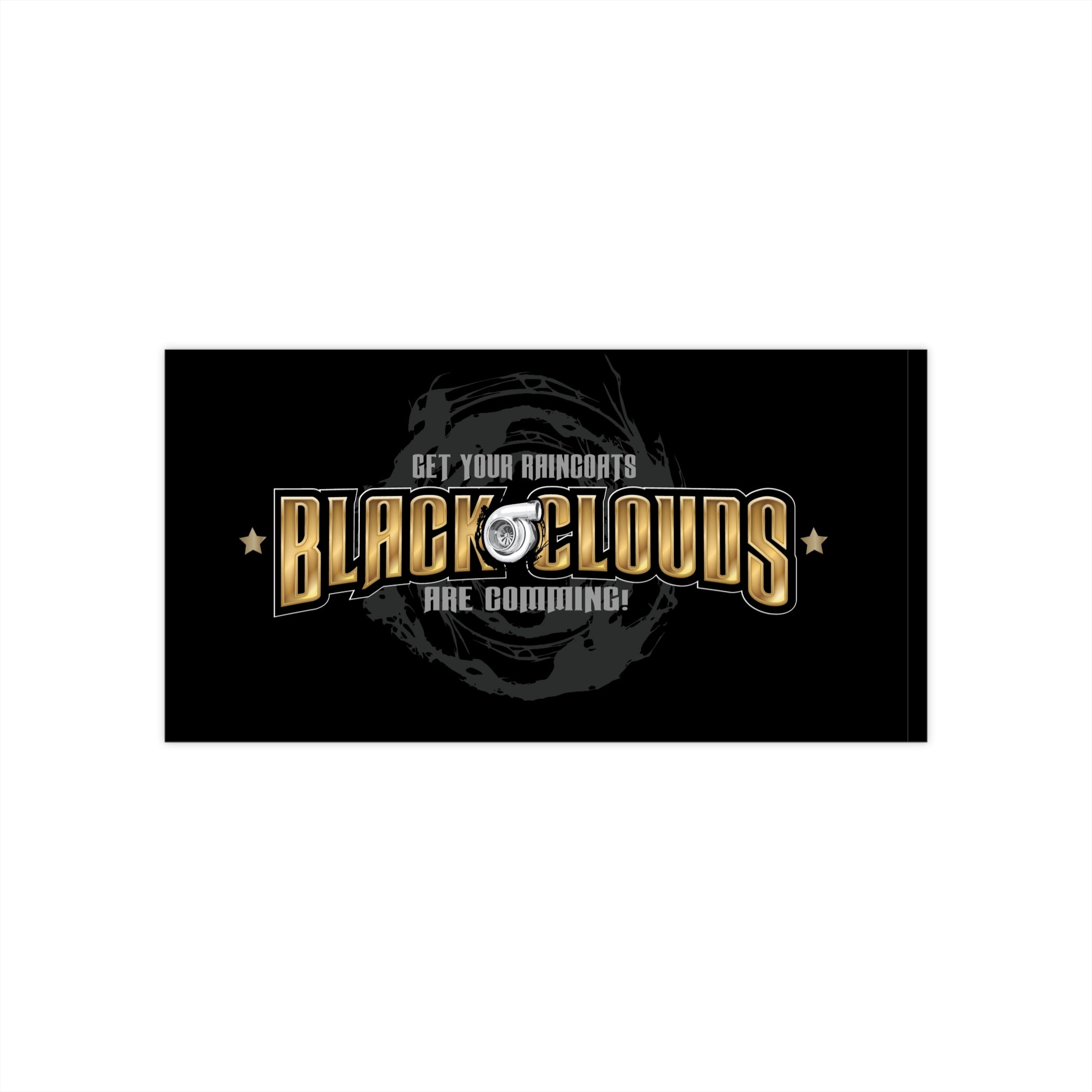 Black Clouds Are Coming Bumper Sticker – Retro Storm Warning Decal