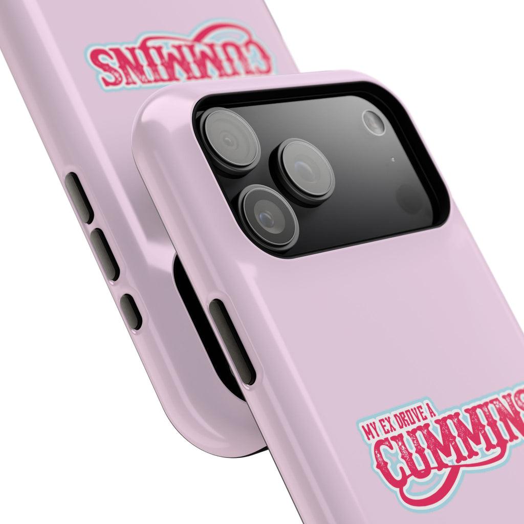 Impact-Resistant Phone Case — "My Ex Drove a Cummins" Pink Protective Cover