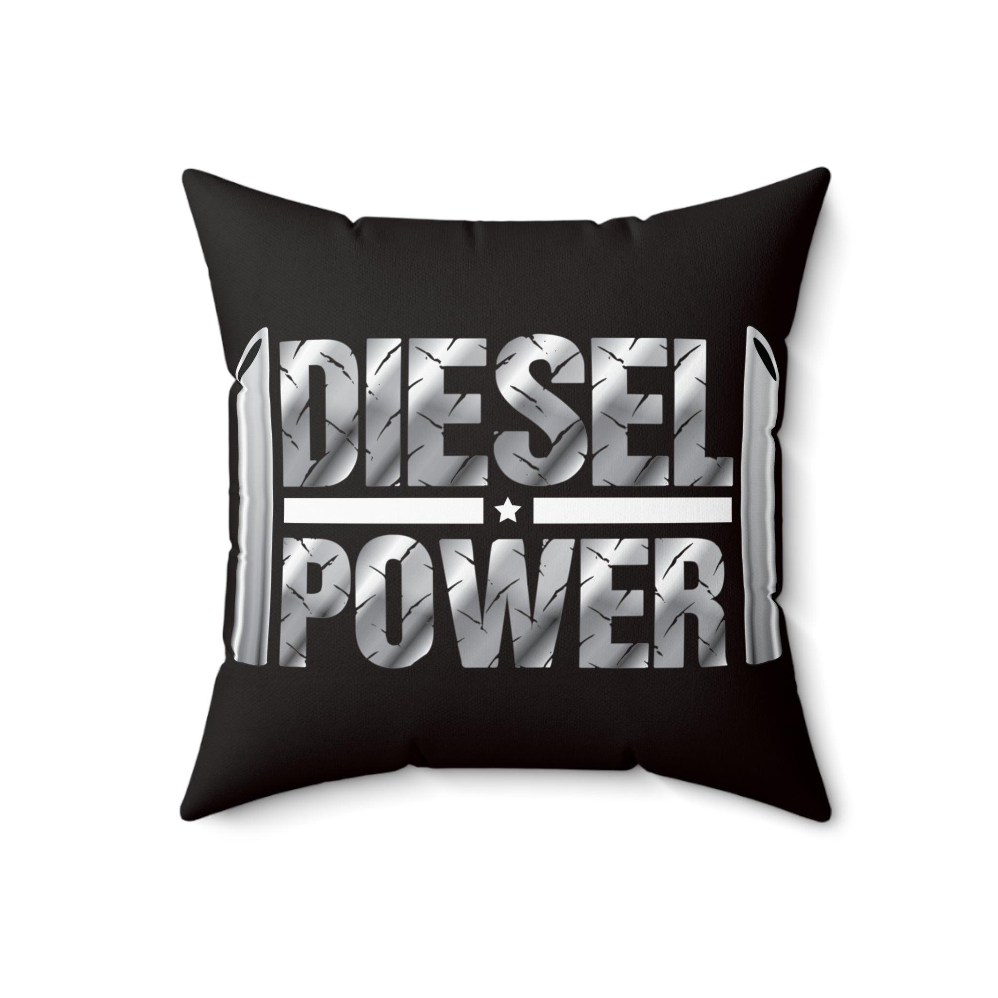 Spun Polyester Square Pillow " Diesel Power"