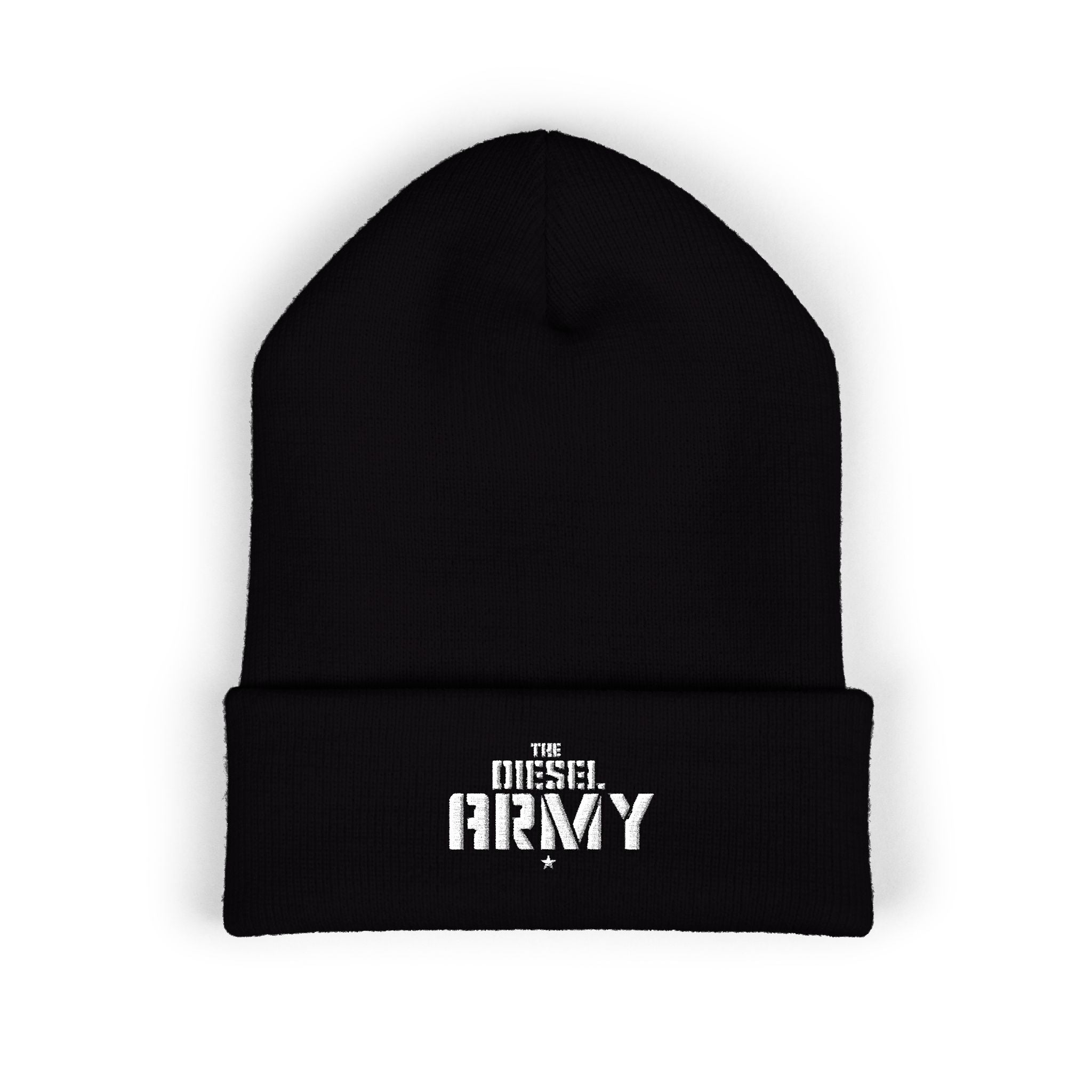 Classic Cuffed Beanie — The Diesel Army Embroidered Knit Hat