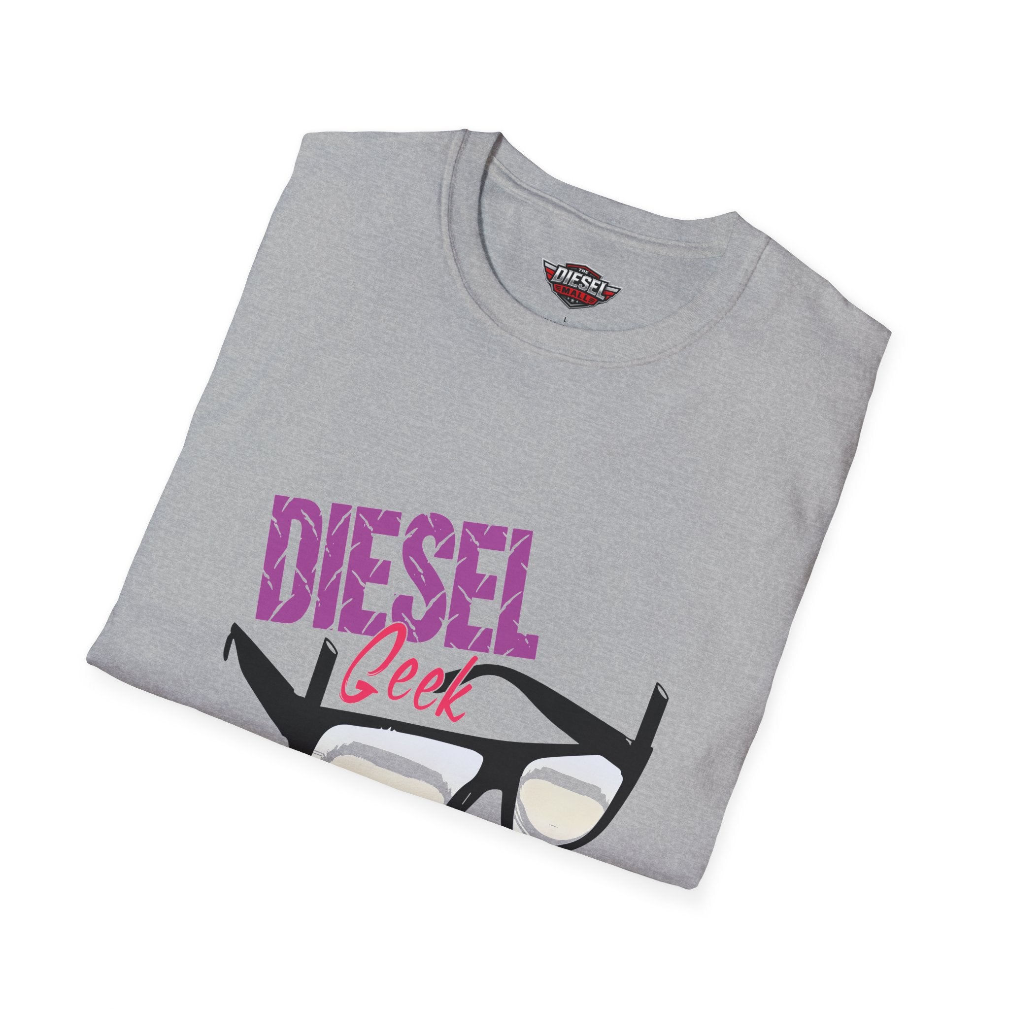T-Shirt — "Diesel Geek" Graphic Tee with Glasses Design