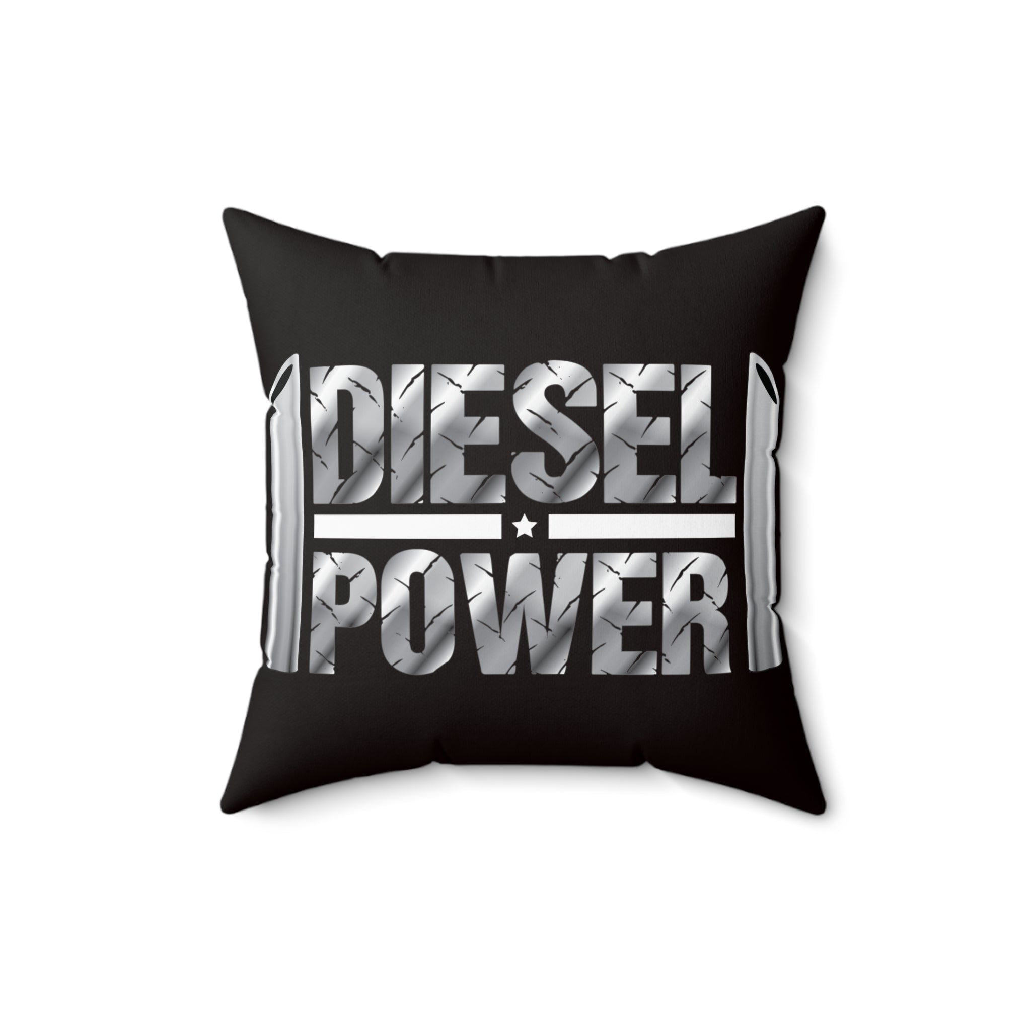 Spun Polyester Square Pillow " Diesel Power"