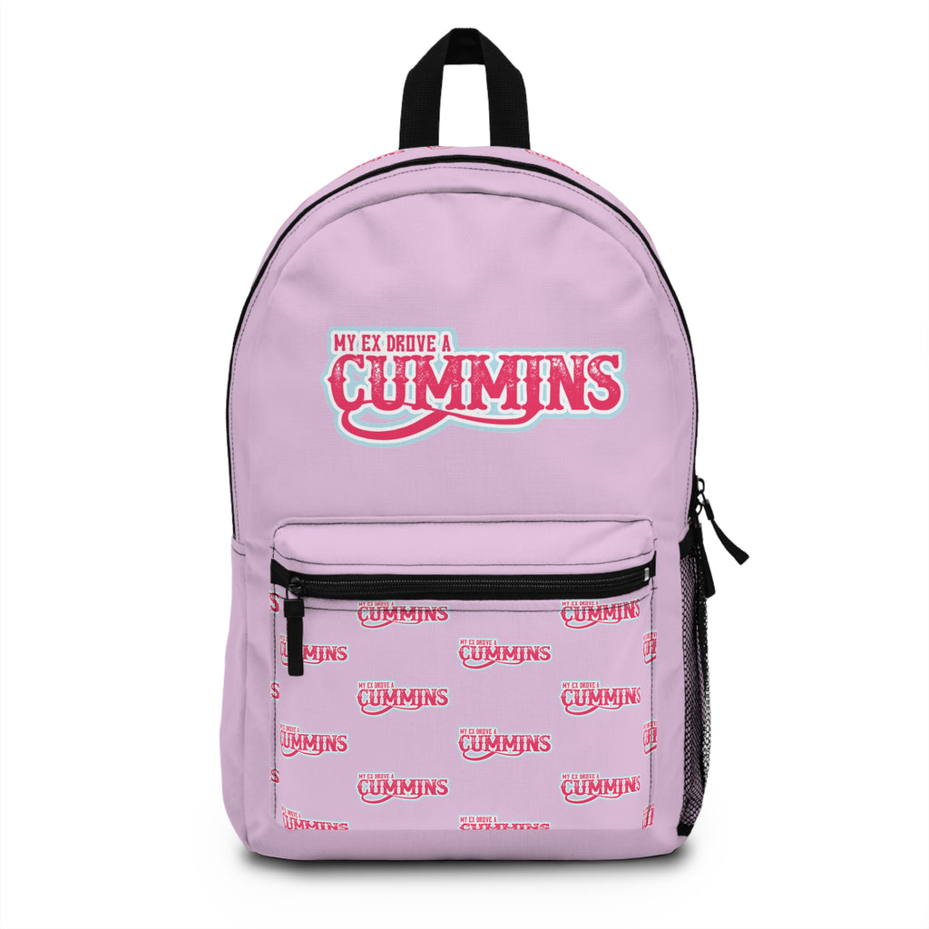 Backpack — Pink "My Ex Drove a Cummins" Graphic Backpack for Diesel Truck Fans