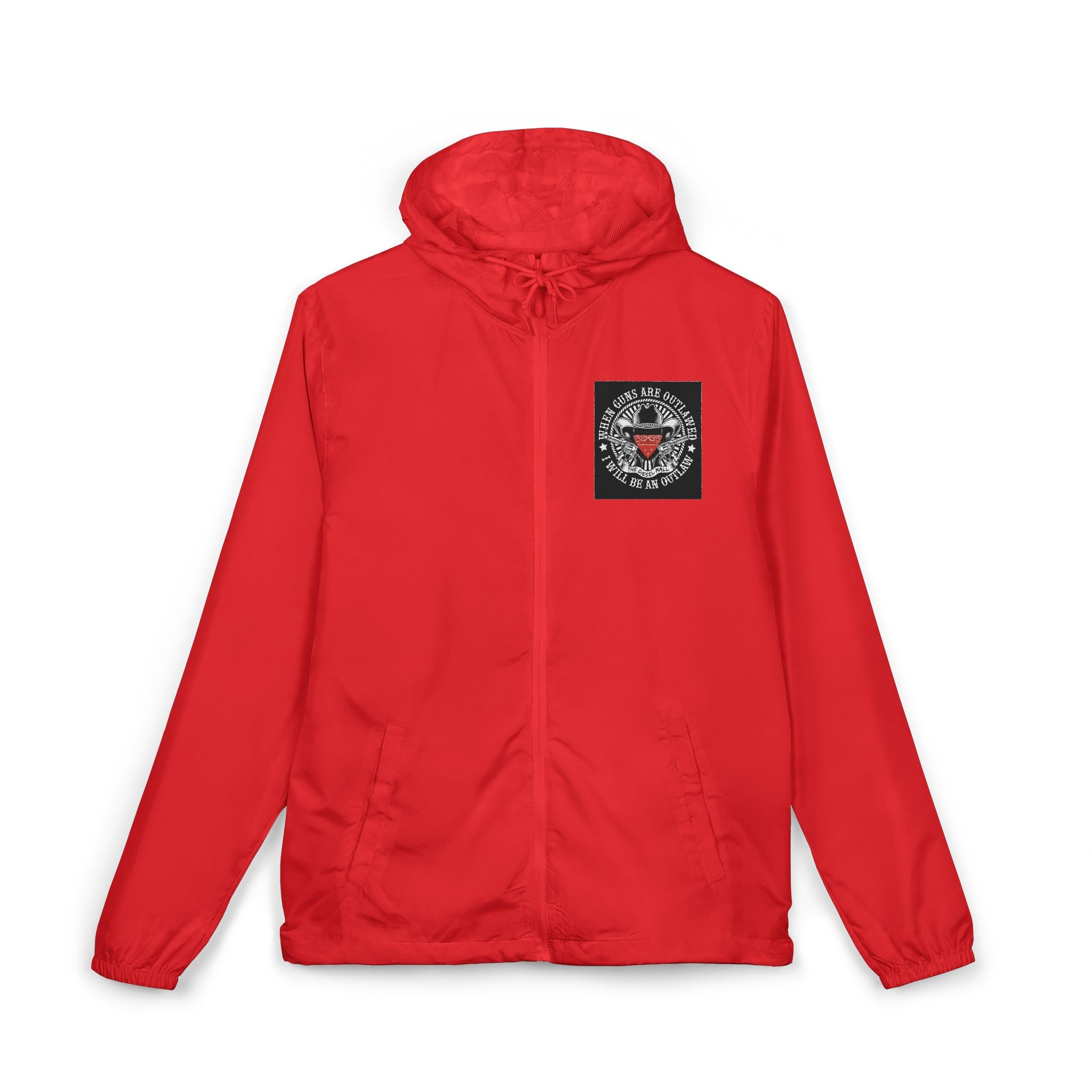 Windbreaker Jacket — Vintage Outlaw Patch Design