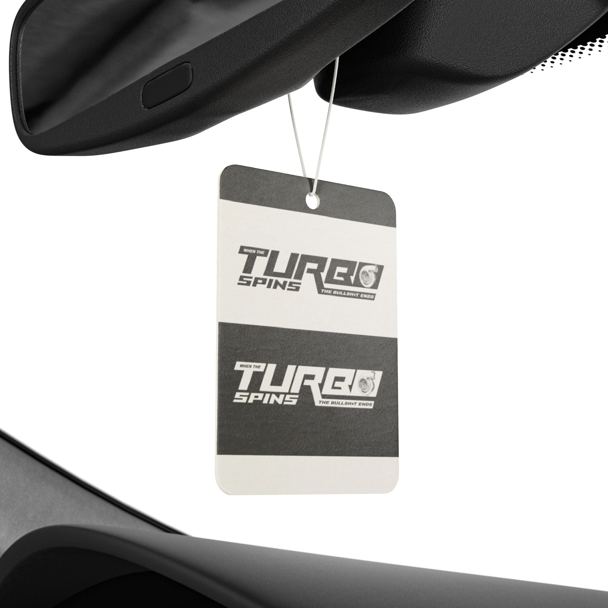 Turbo Spins Car Air Freshener — Racing Logo Scented Ornament