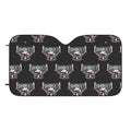 Smokey Skull Pattern Car Sun Shade — UV Protection Windshield Cover