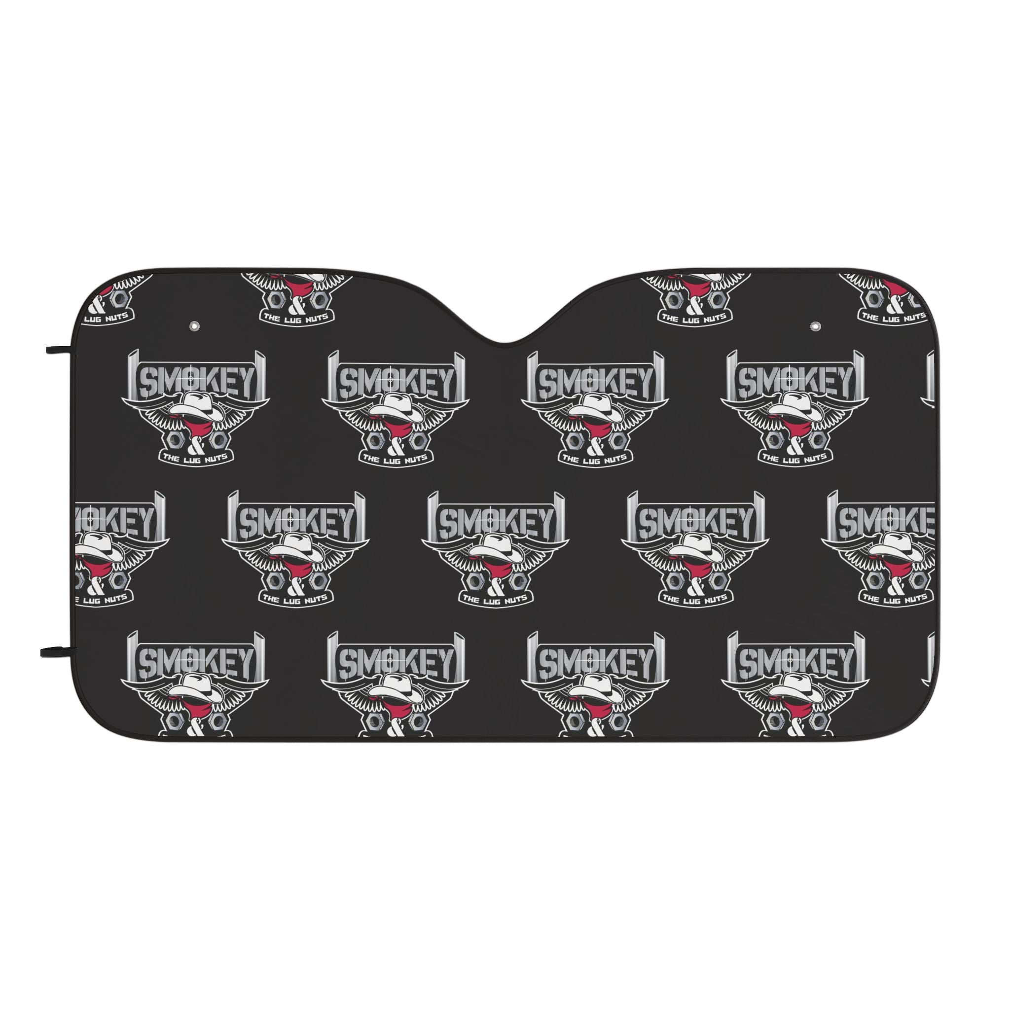 Smokey Skull Pattern Car Sun Shade — UV Protection Windshield Cover
