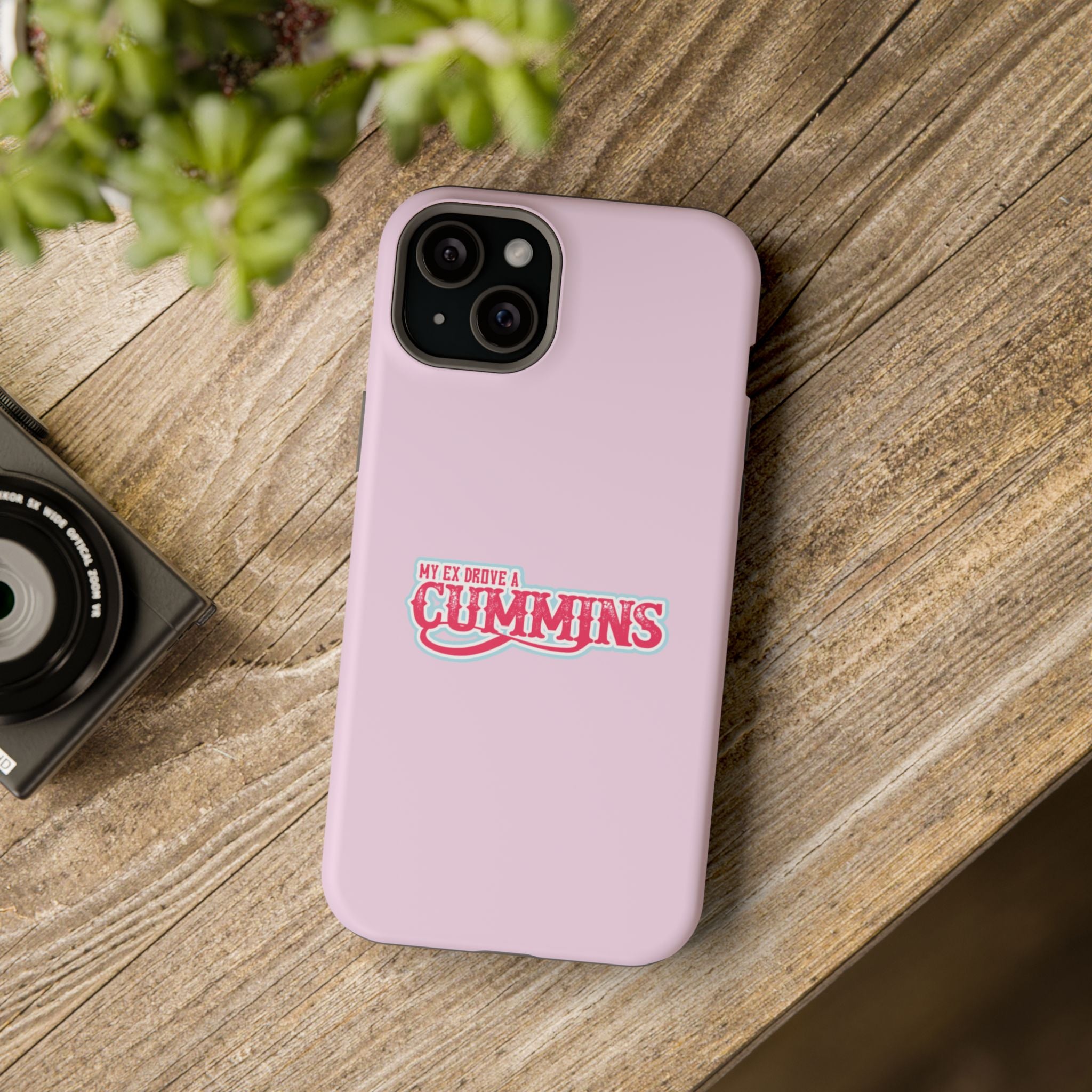 Impact-Resistant Phone Case — "My Ex Drove a Cummins" Pink Protective Cover
