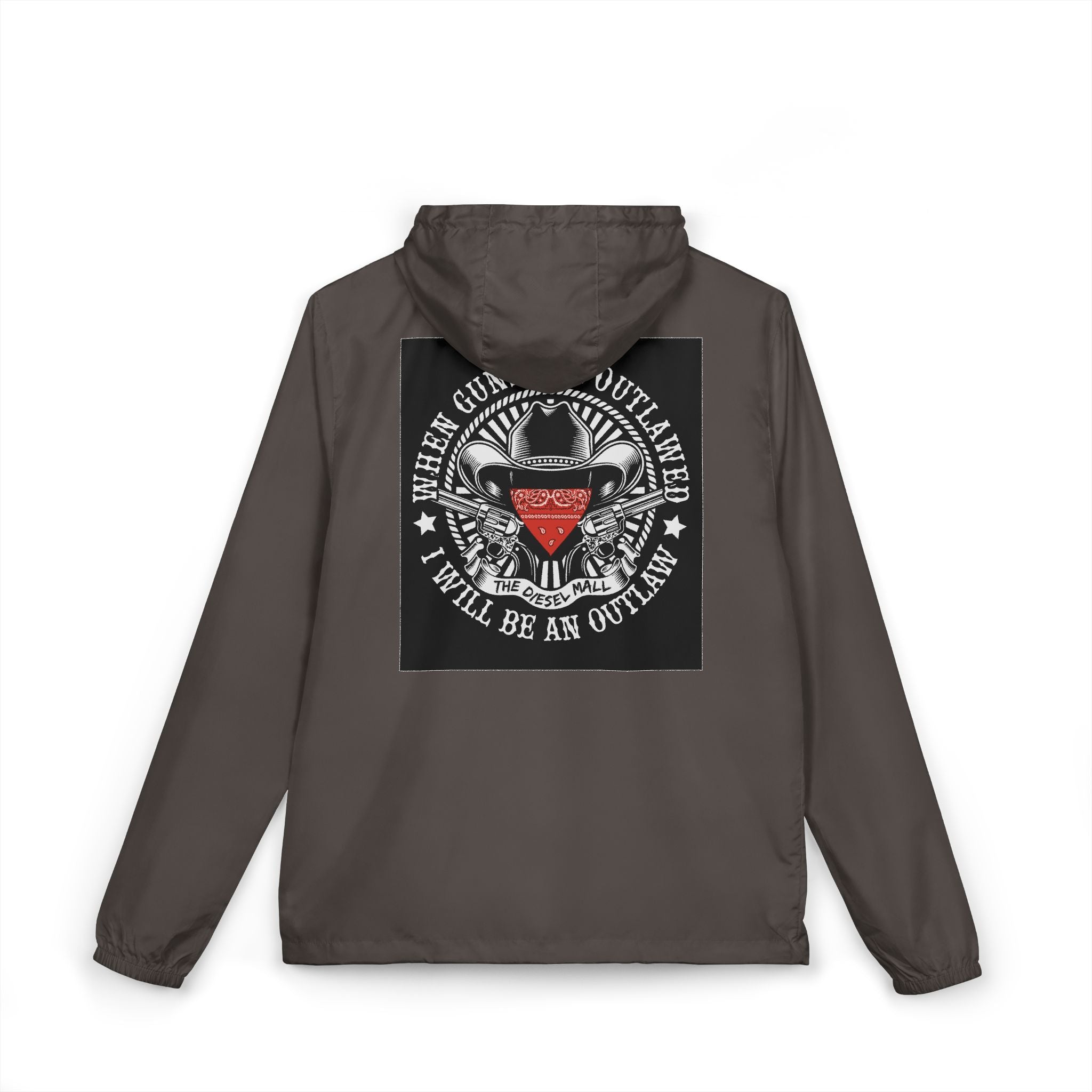 Windbreaker Jacket — Vintage Outlaw Patch Design
