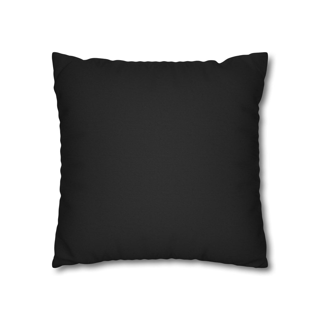 Black Shield Wing Accent Pillowcase — 'Genuine' Crest Pattern Decorative Throw Pillow