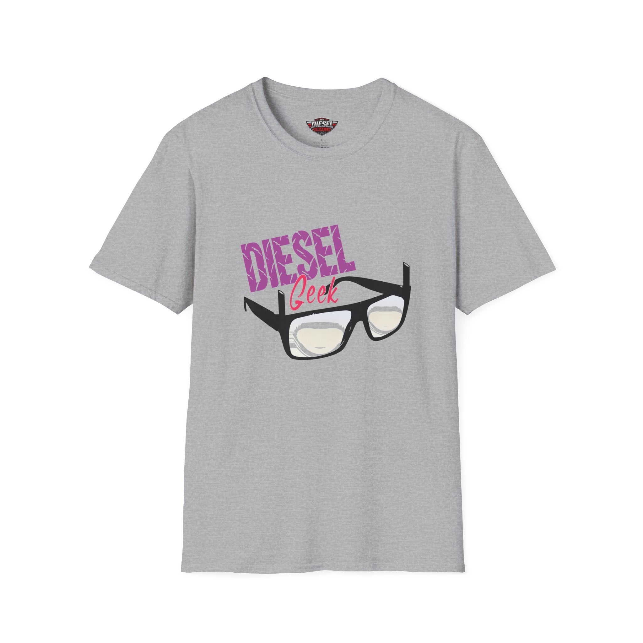 T-Shirt — "Diesel Geek" Graphic Tee with Glasses Design