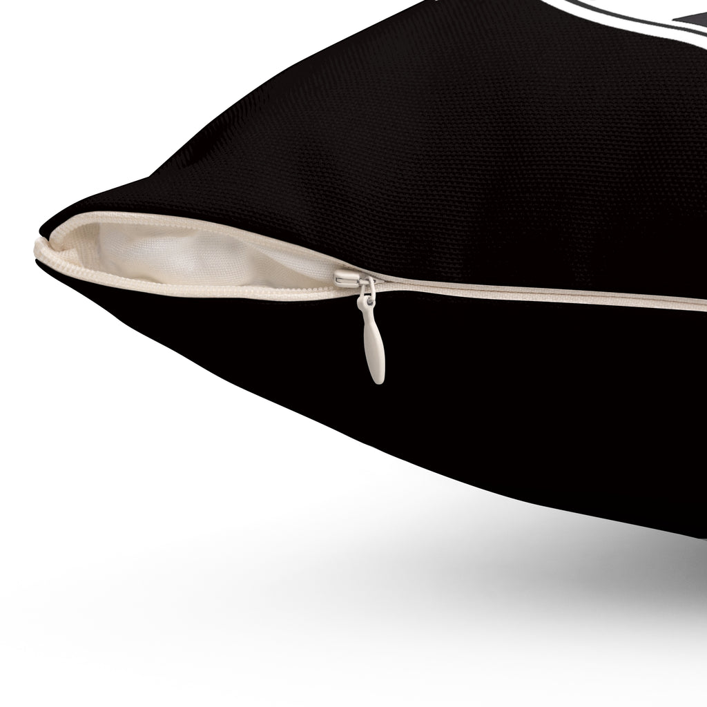 Diesel Army Crest Throw Pillow — Black Spun Polyester Accent Cushion