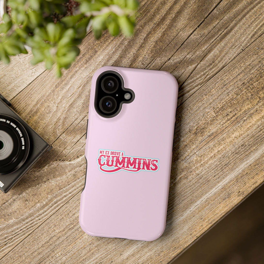 Impact-Resistant Phone Case — "My Ex Drove a Cummins" Pink Protective Cover
