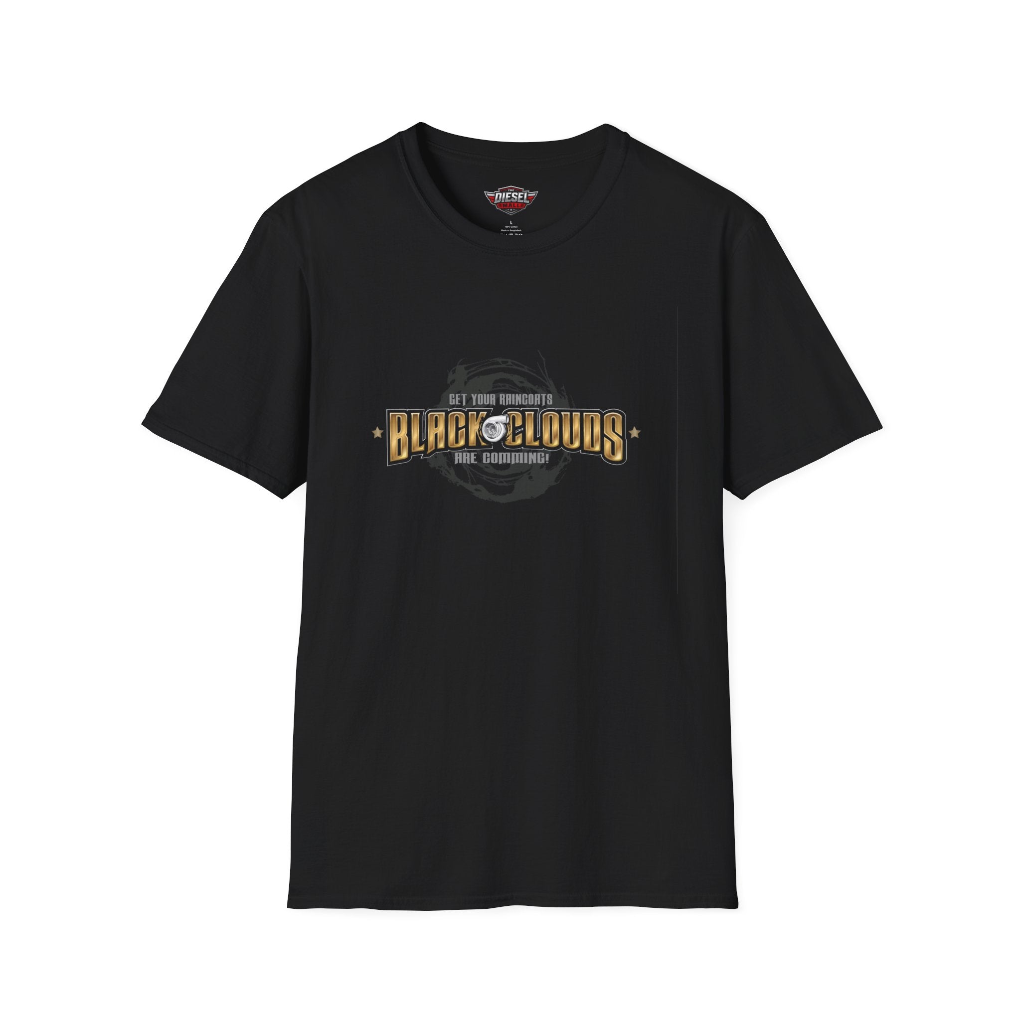 Black Clouds Graphic T-Shirt — Vintage Moon Logo Tee