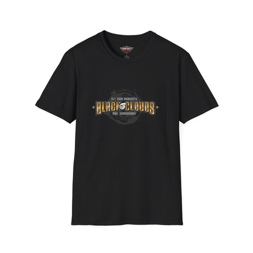 Black Clouds Graphic T-Shirt — Vintage Moon Logo Tee