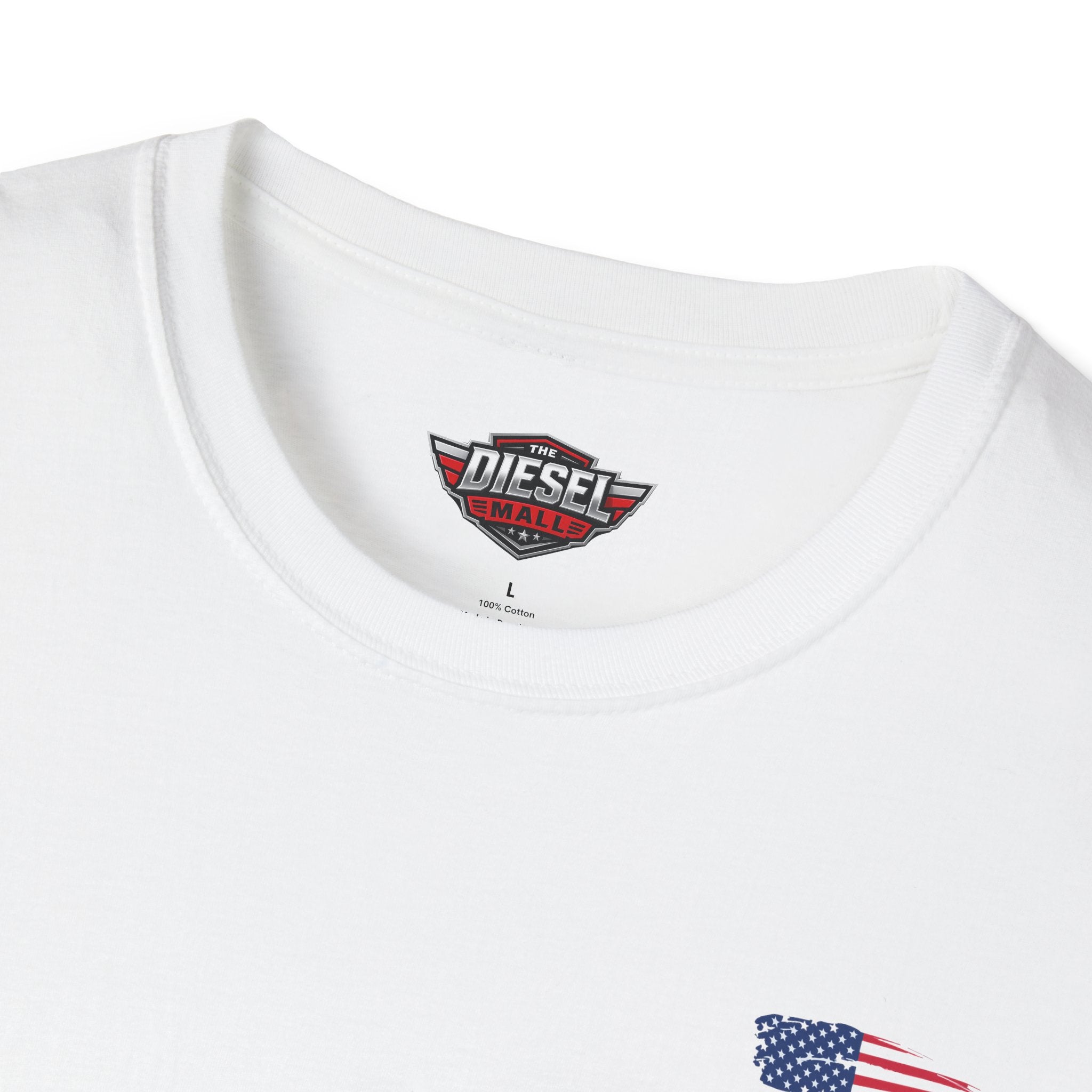 America Runs on Diesel T-Shirt — Patriotic Flag Diesel Tee