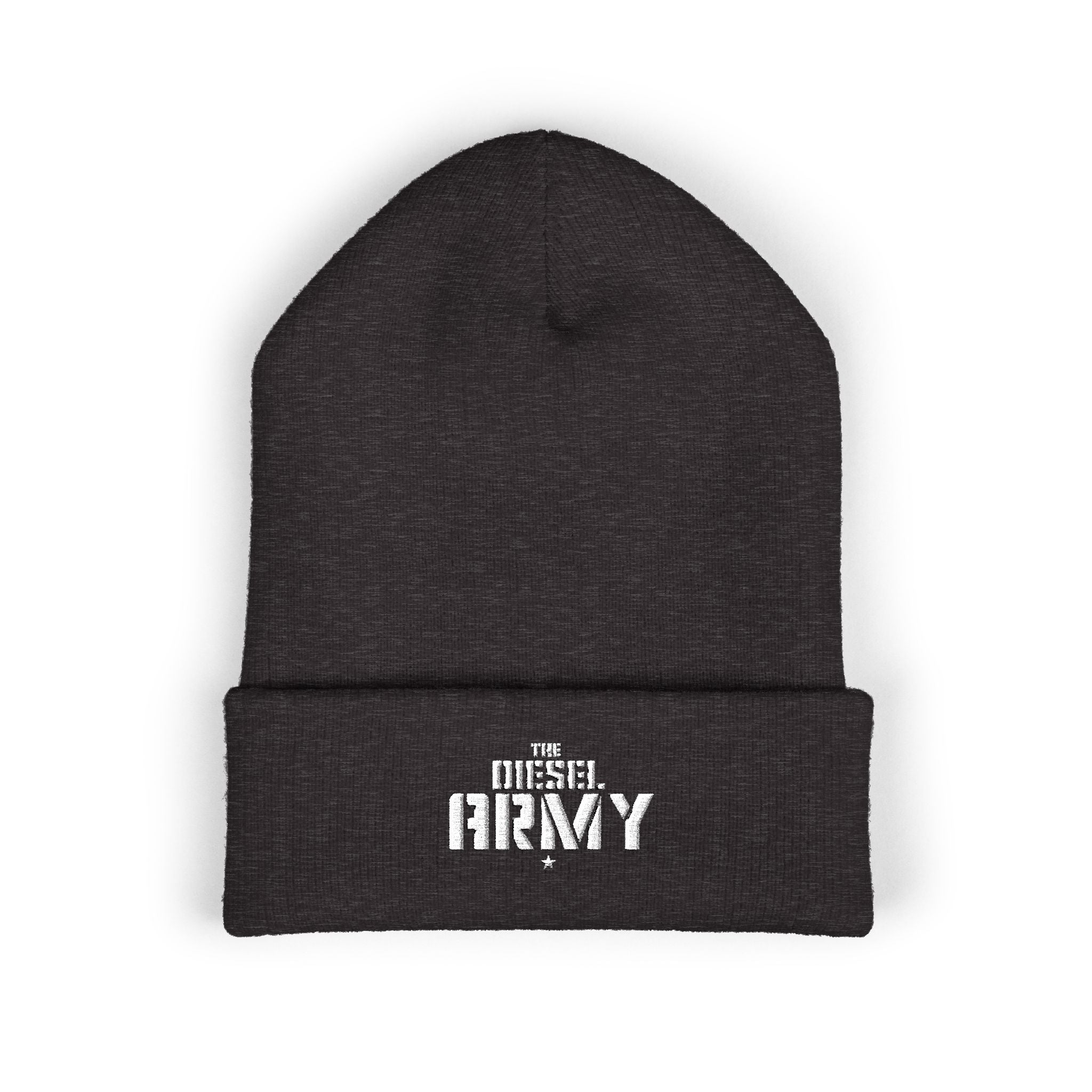 Classic Cuffed Beanie — The Diesel Army Embroidered Knit Hat