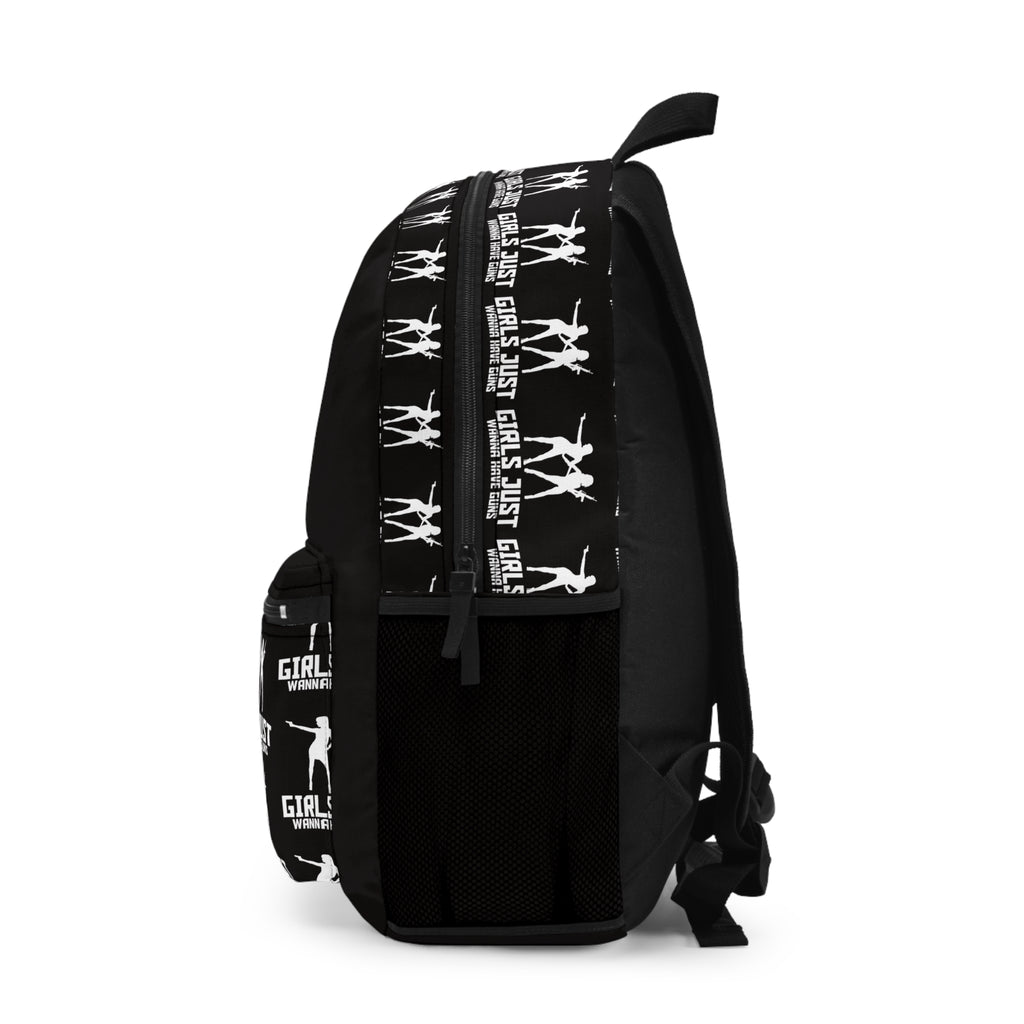 Girls Just Wanna Have Guns Backpack – Tactical Black Statement Bag
