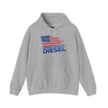 Diesel Pride Hoodie — "America Runs on Diesel" Patriotic Flag Sweatshirt