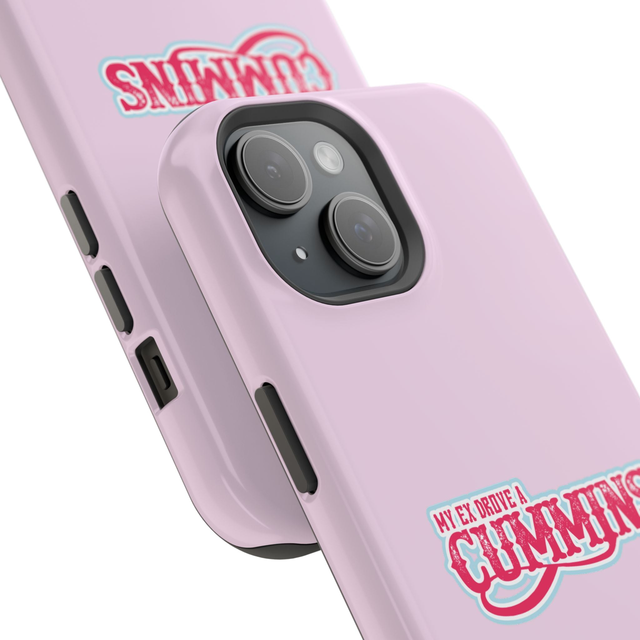 Impact-Resistant Phone Case — "My Ex Drove a Cummins" Pink Protective Cover