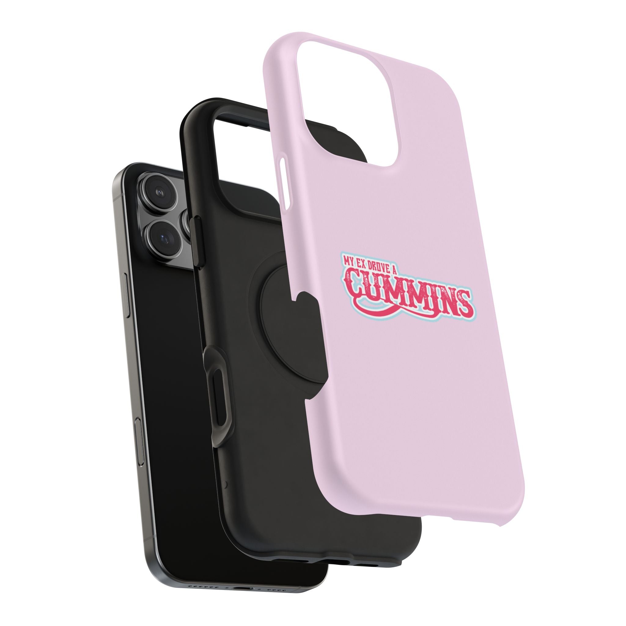 Impact-Resistant Phone Case — "My Ex Drove a Cummins" Pink Protective Cover