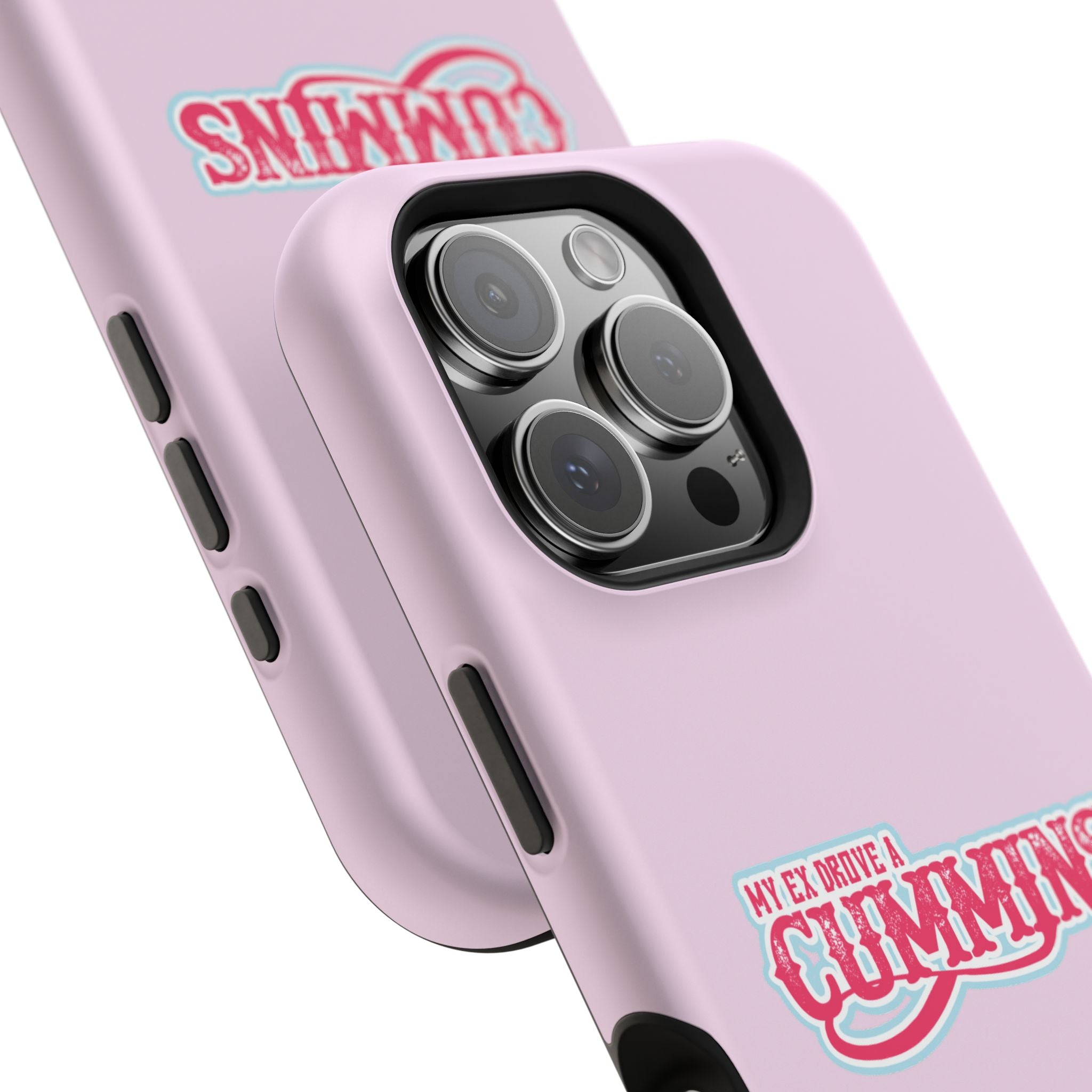 Impact-Resistant Phone Case — "My Ex Drove a Cummins" Pink Protective Cover