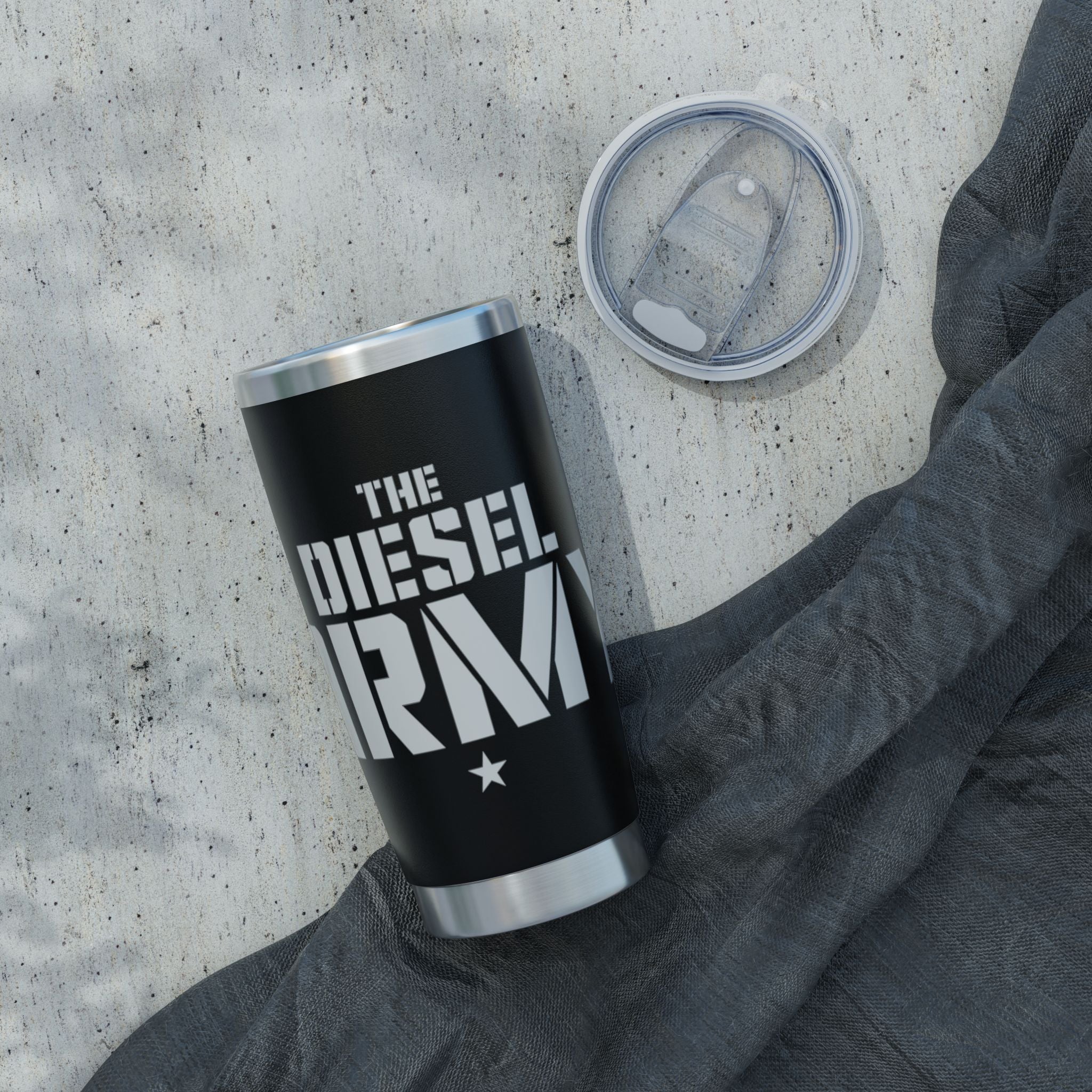 The Diesel Army 20oz Tumbler — Matte Black Insulated Travel Cup