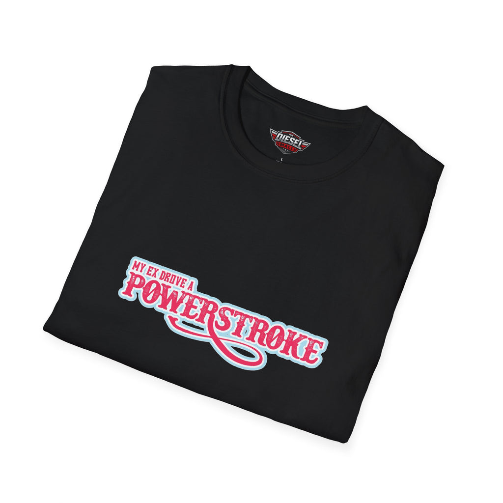 Powerstroke T-Shirt – "My Other Ride Is A Powerstroke" Vintage Pink Diesel Truck Tee