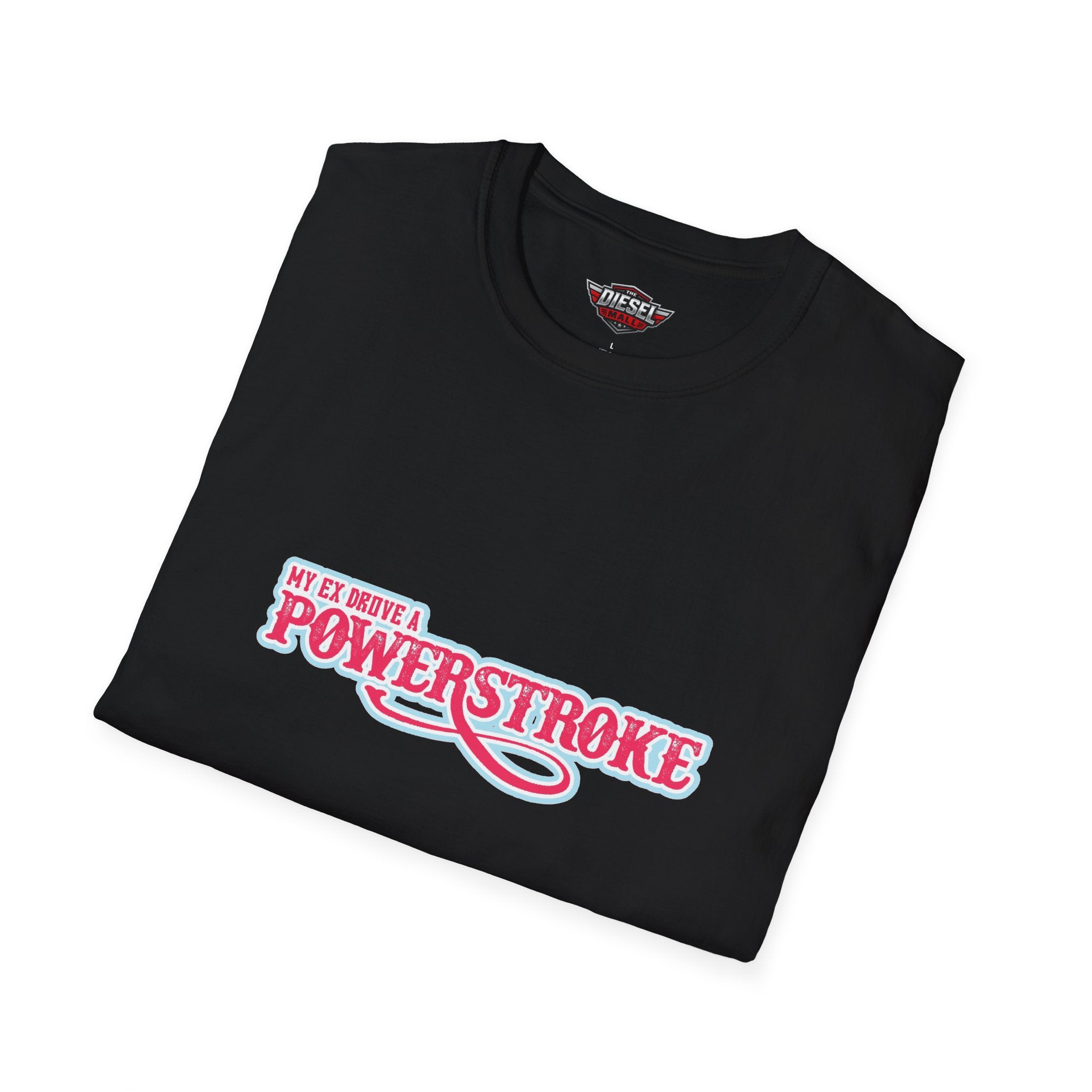 Powerstroke T-Shirt – "My Other Ride Is A Powerstroke" Vintage Pink Diesel Truck Tee