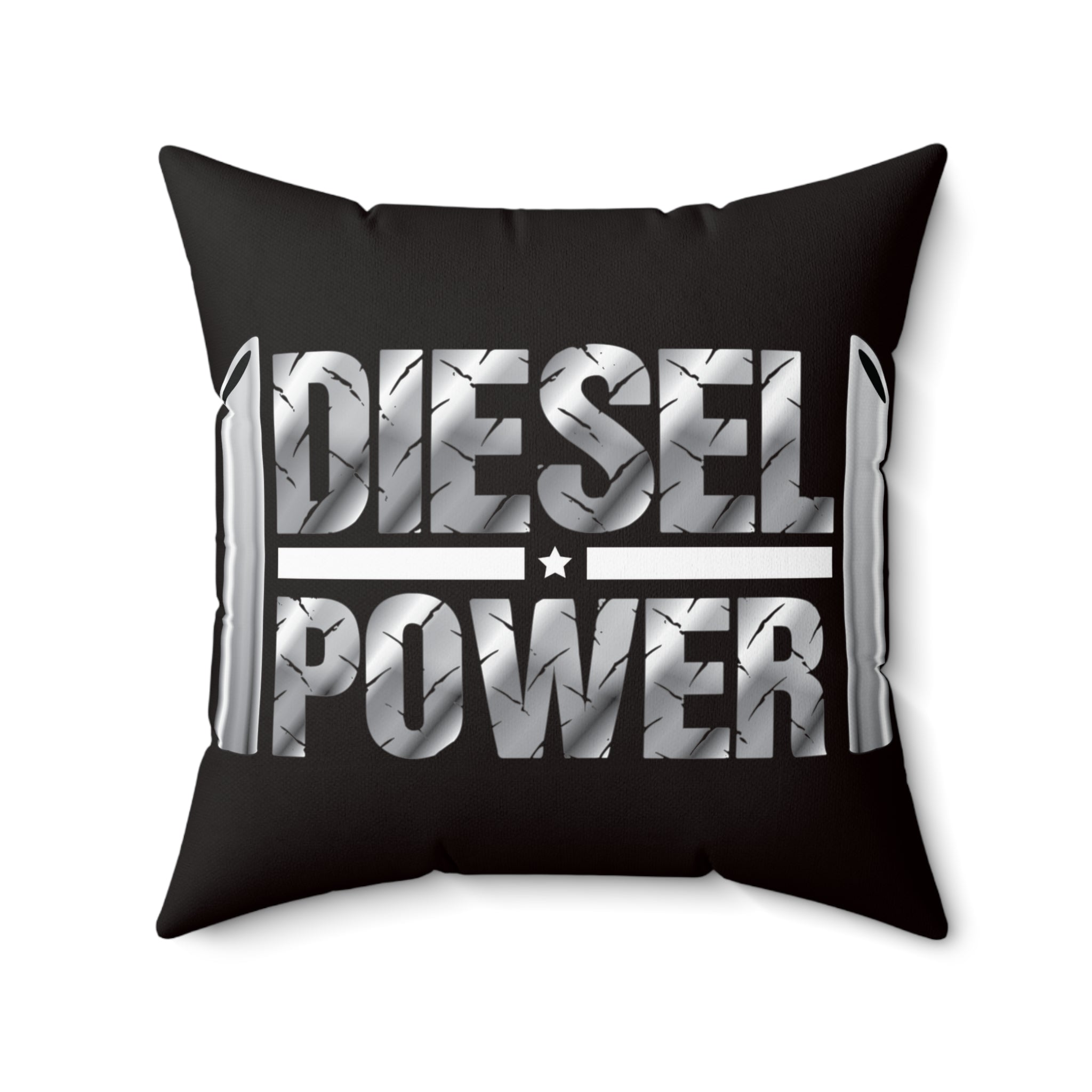 Spun Polyester Square Pillow " Diesel Power"