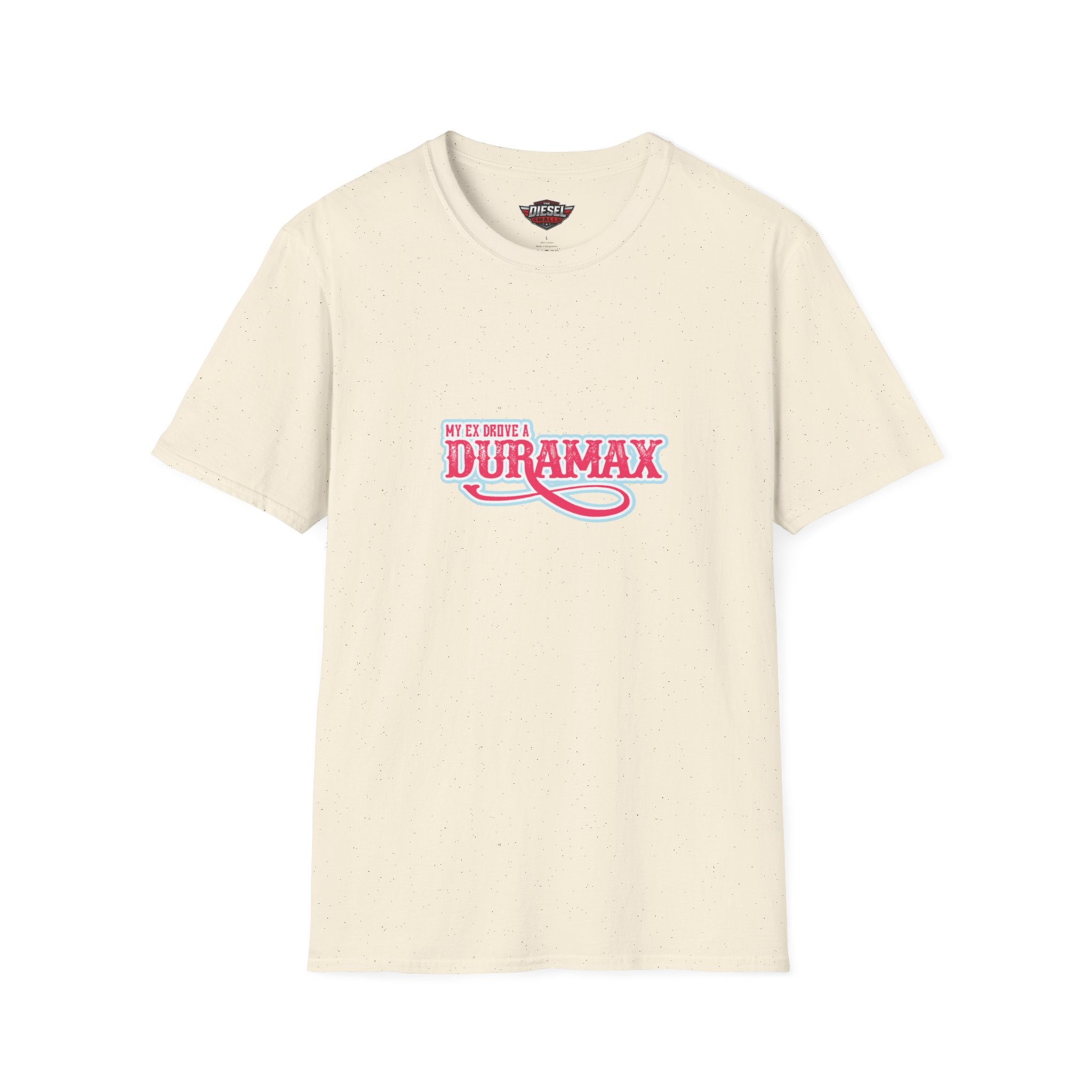 Duramax Script Logo T‑Shirt — Retro Pink Truck Enthusiast Tee