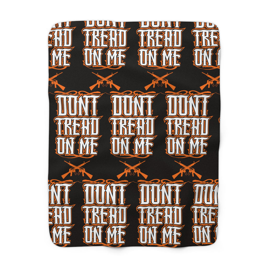 Sherpa Blanket "Don't Tread On Me" — Patriotic Gun Rights Fleece Throw