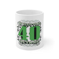 "My Heart Pumps 40 Octane" Ceramic Coffee Cup (11oz/15oz)